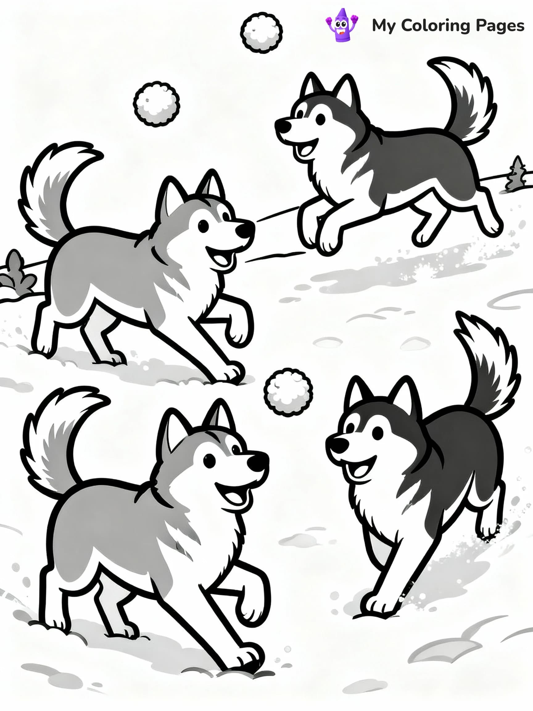 Husky Coloring Pages - 11