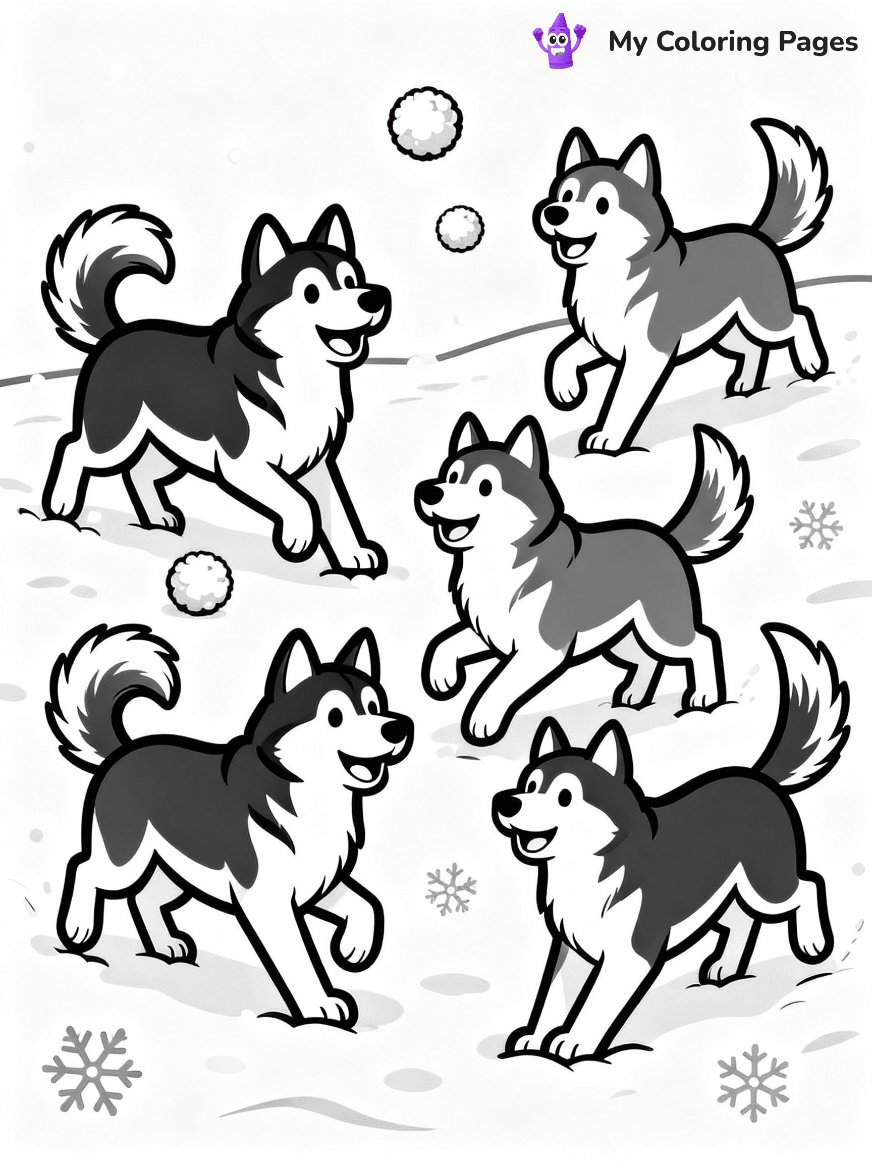 Husky Coloring Pages - 8