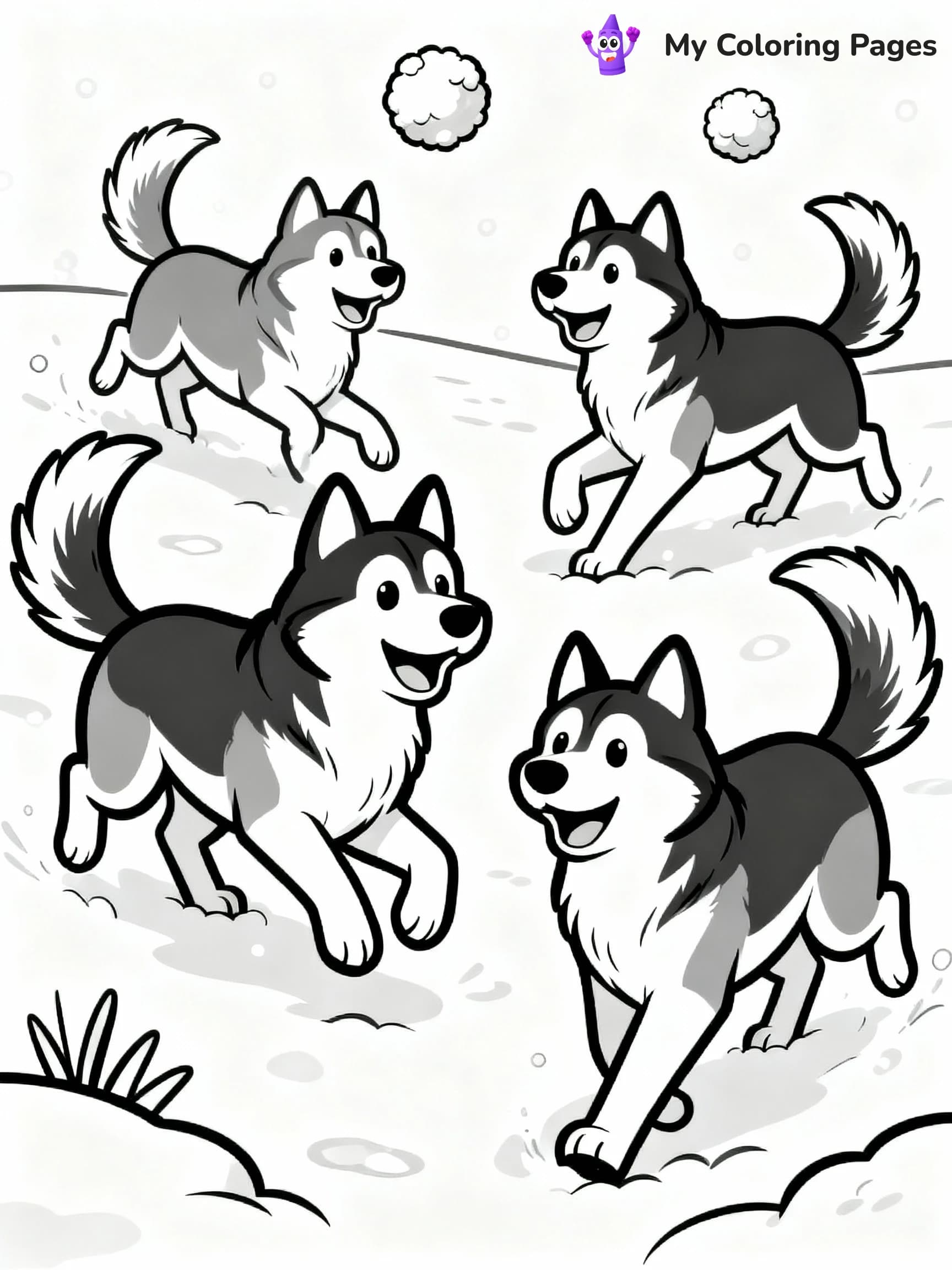 Husky Coloring Pages - 6