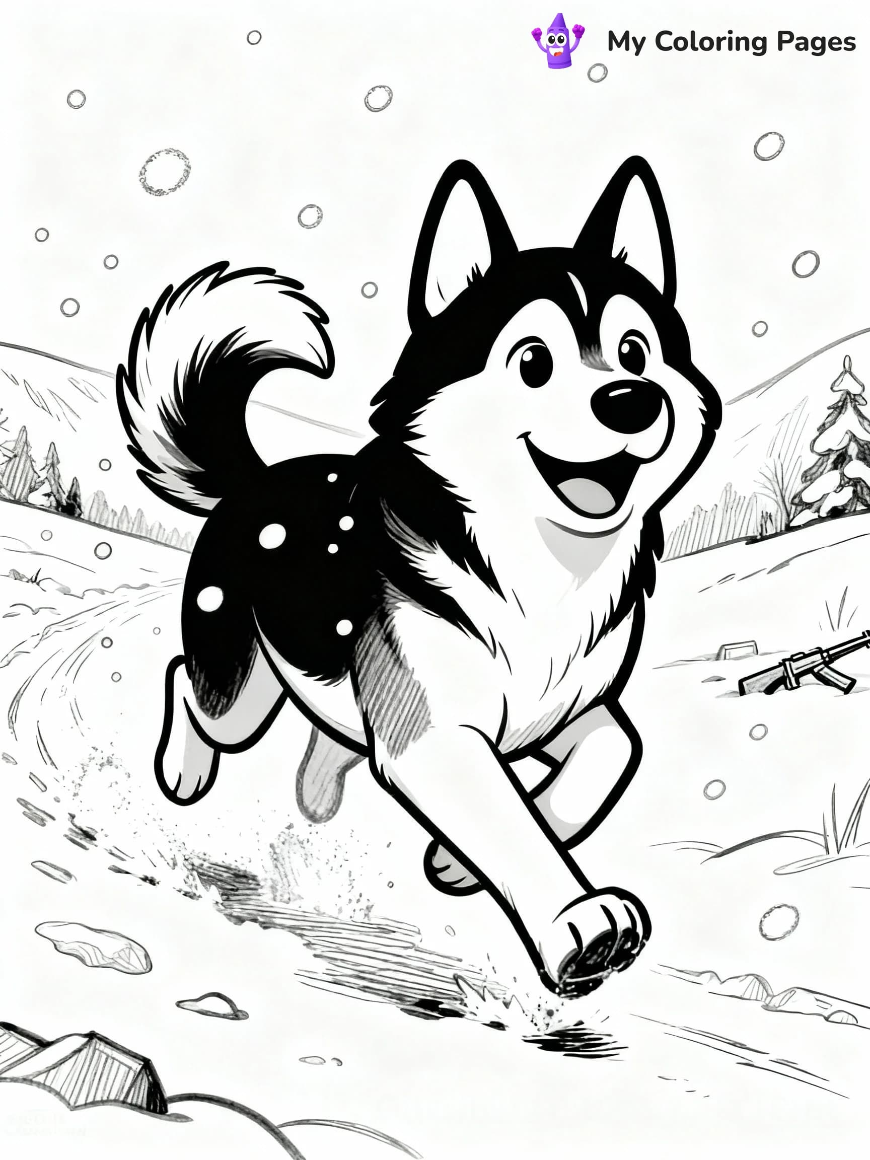 Husky Coloring Pages - 5