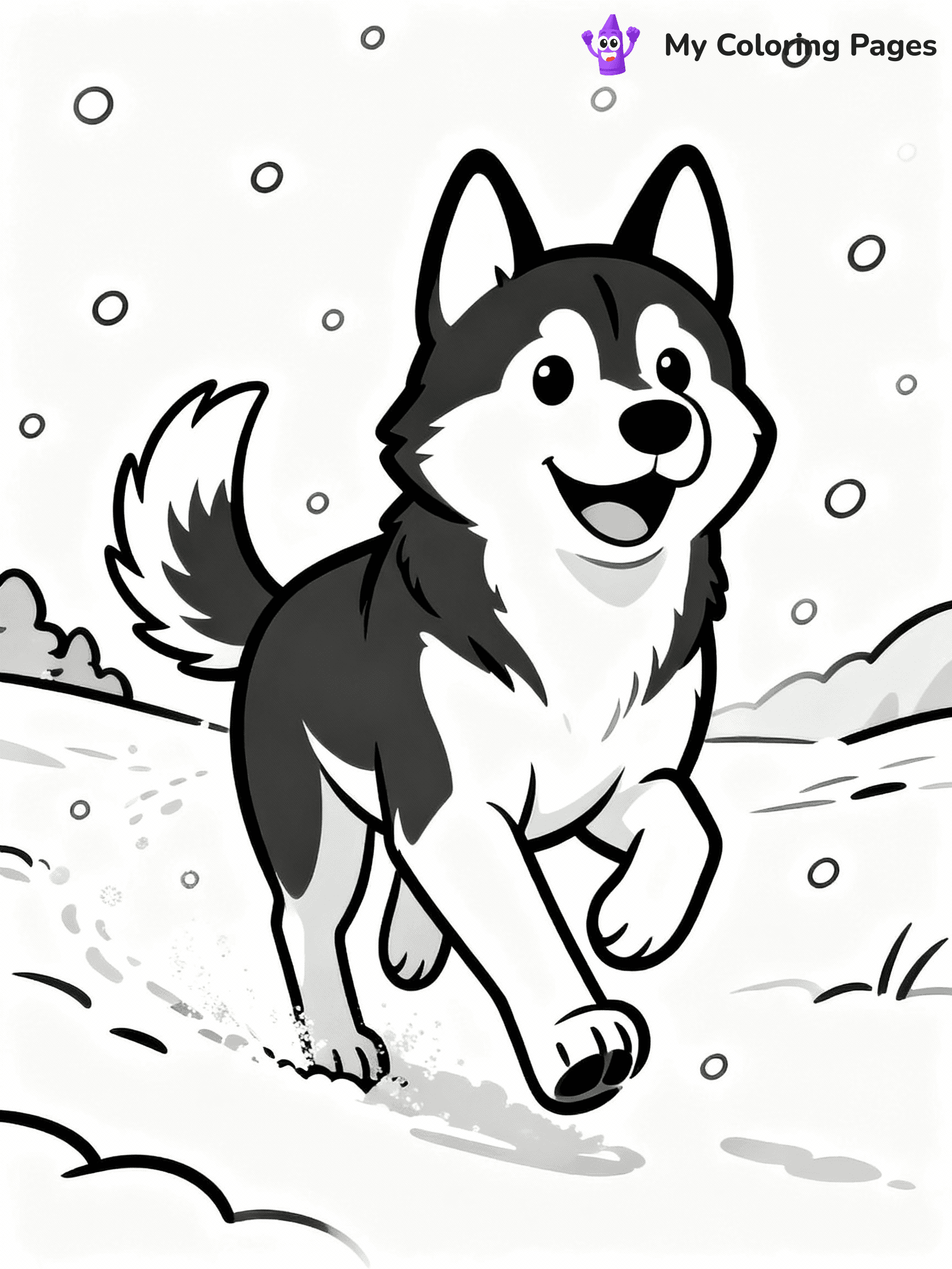 Husky Coloring Pages - 4
