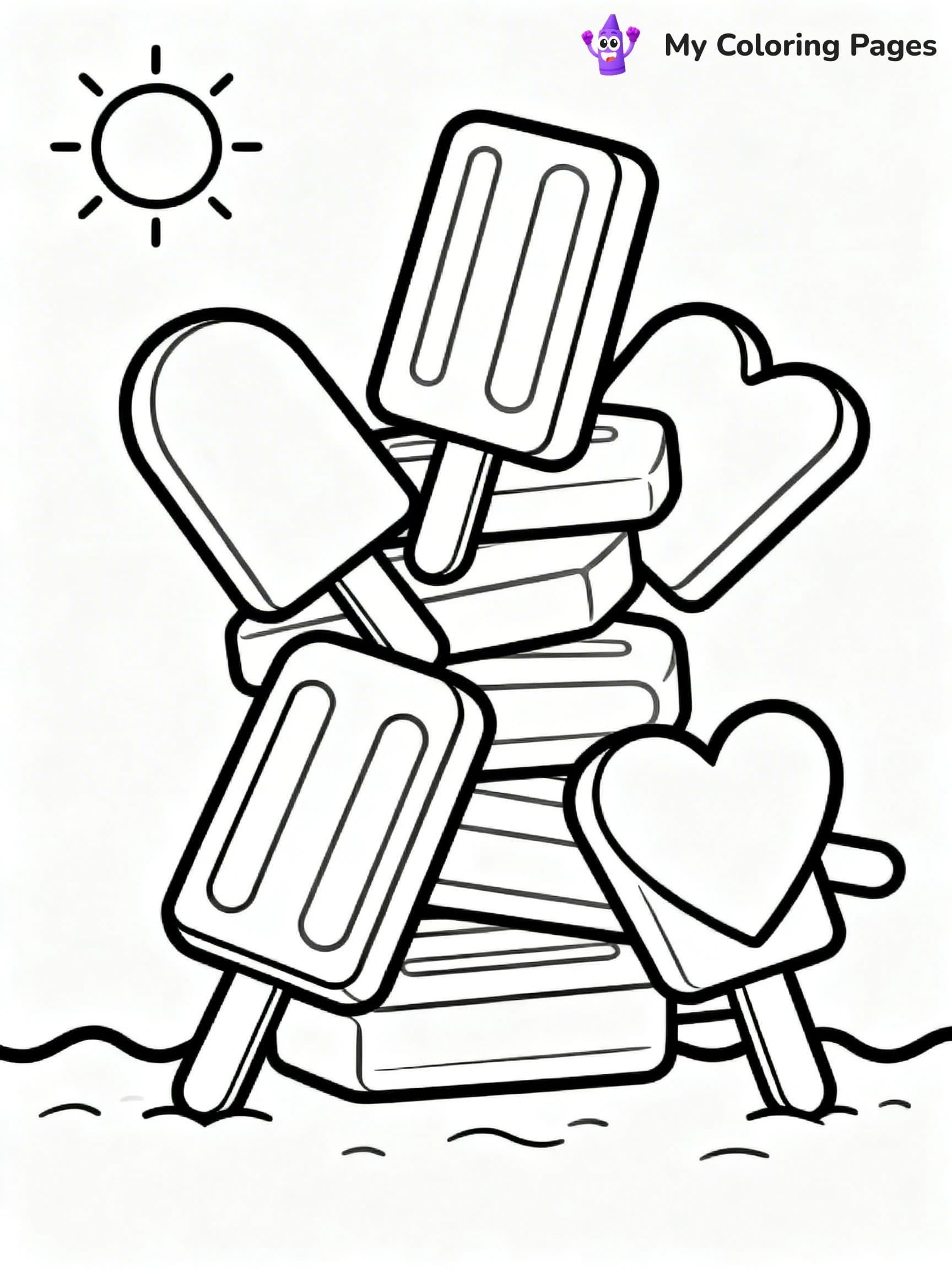 Popsicle Coloring Pages - 20