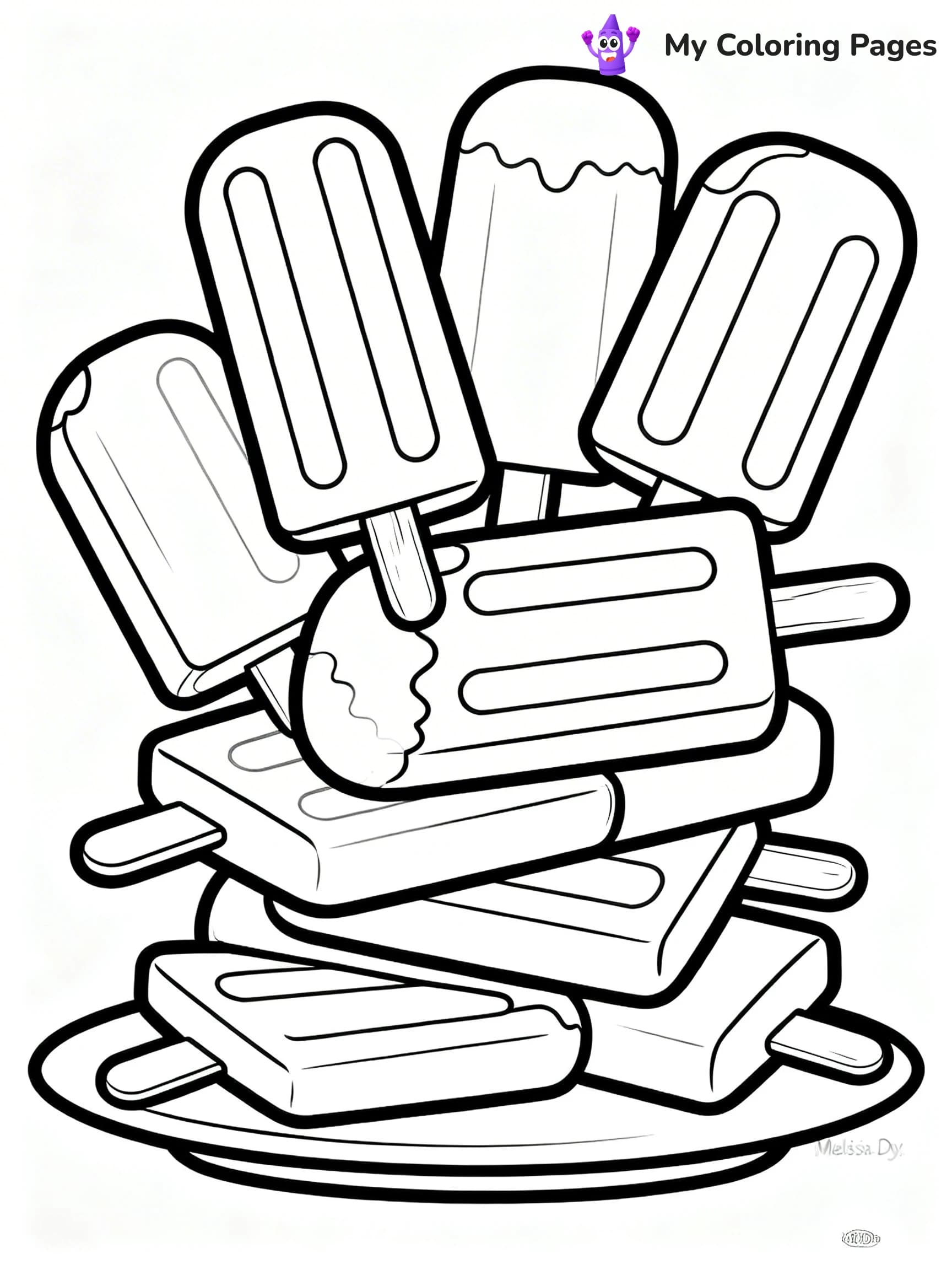Popsicle Coloring Pages - 19