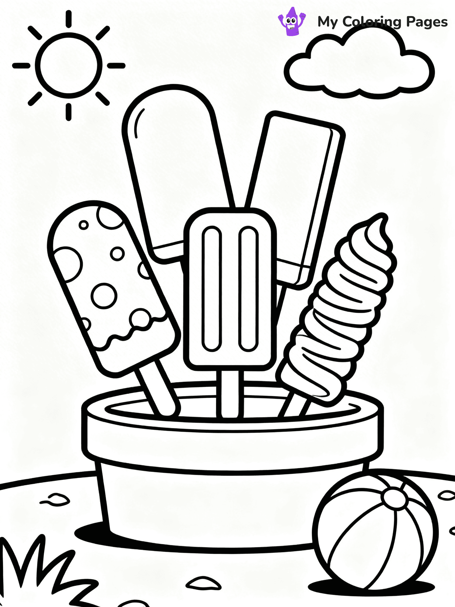 Popsicle Coloring Pages - 17