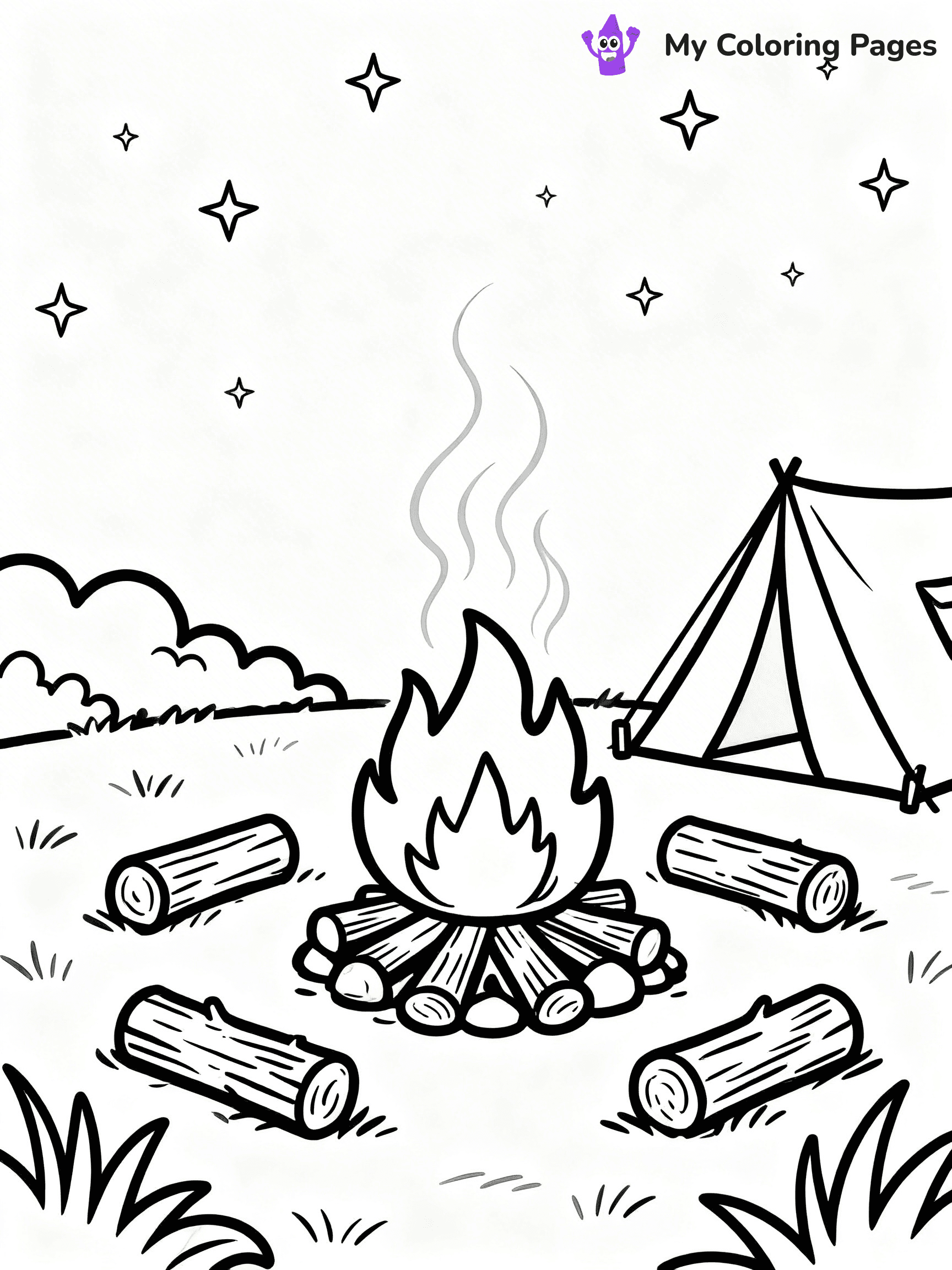 Campfire Coloring Pages - 50