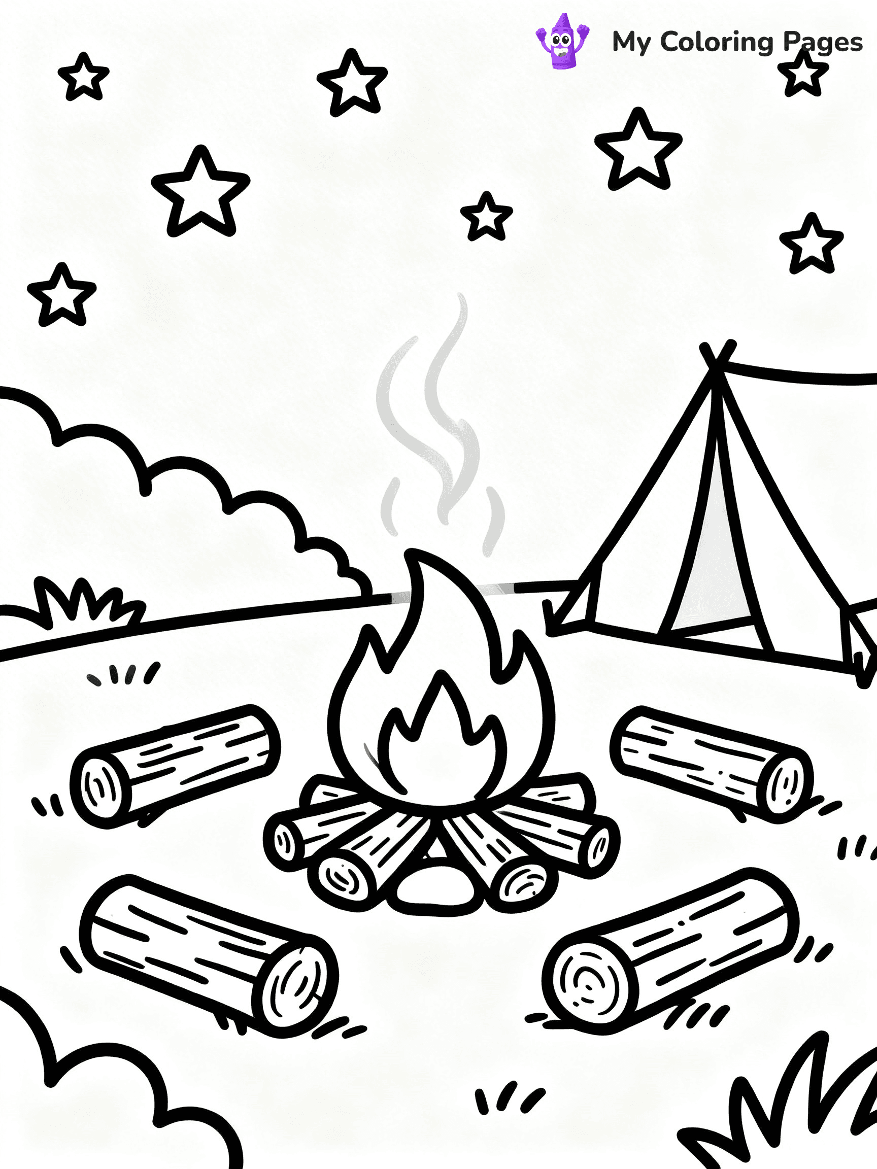 Campfire Coloring Pages - 49