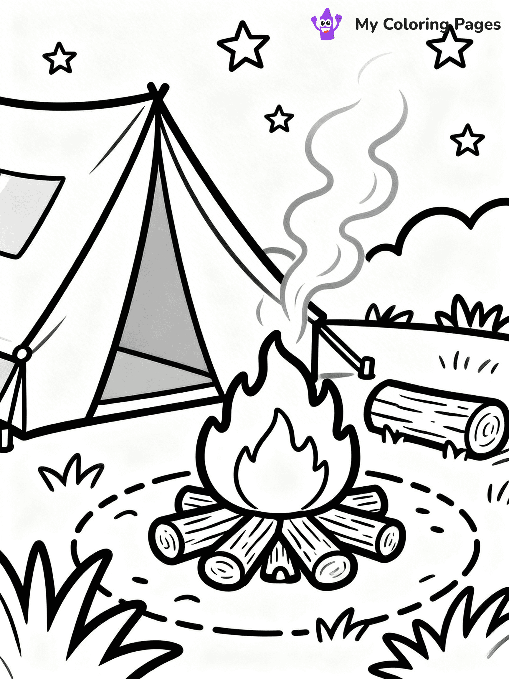 Campfire Coloring Pages - 45