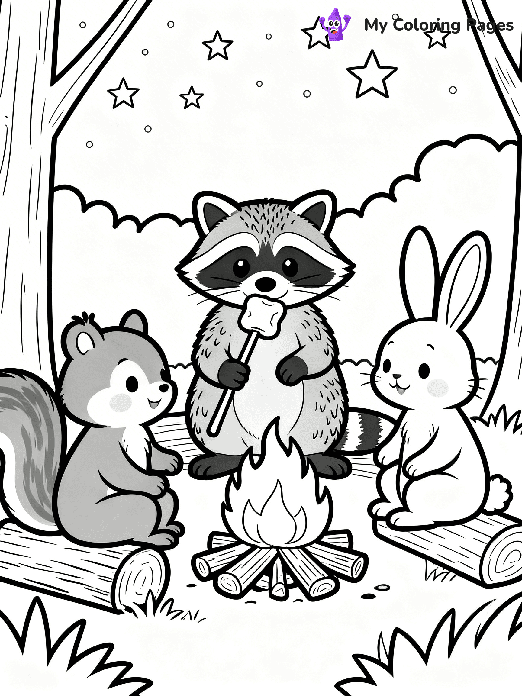 Campfire Coloring Pages - 35