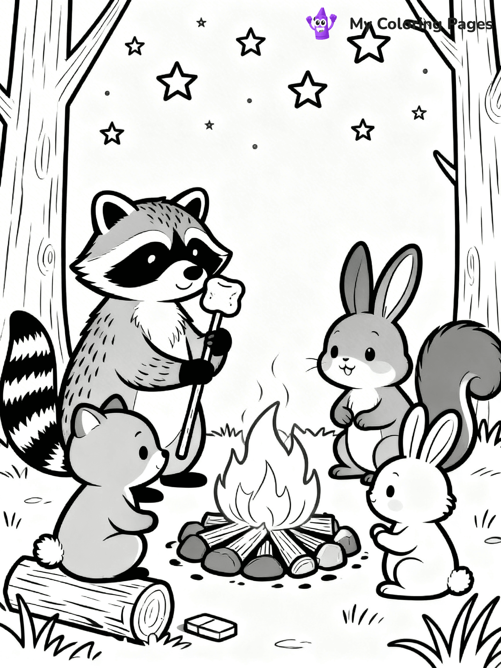 Campfire Coloring Pages - 32