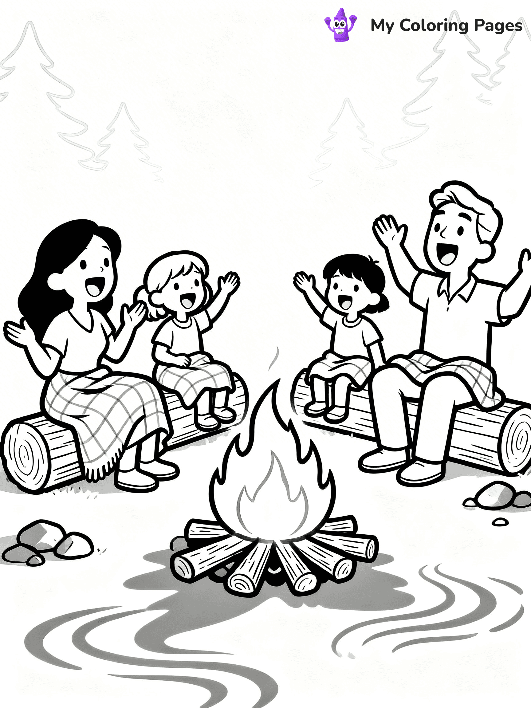 Campfire Coloring Pages - 29