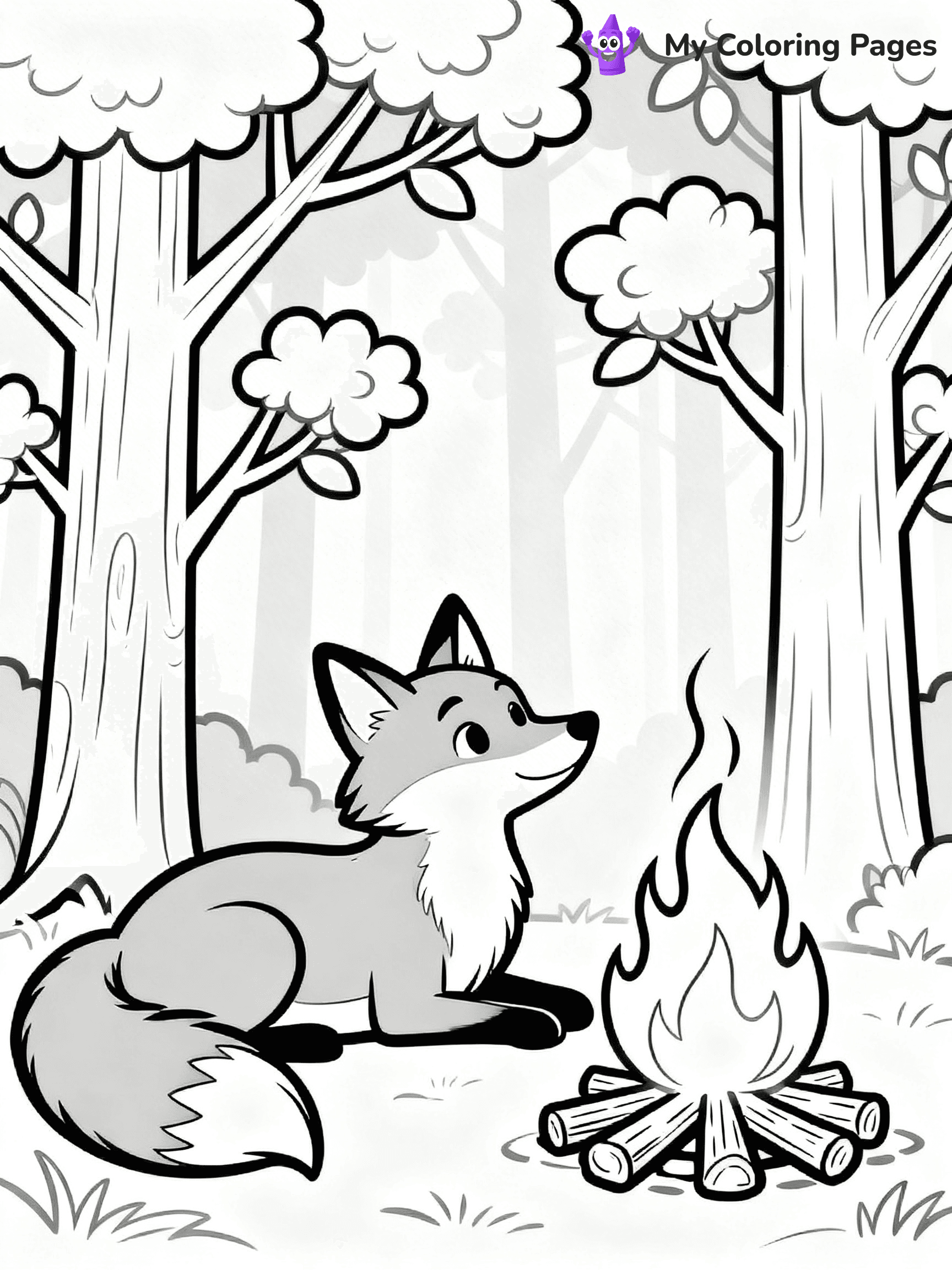 Campfire Coloring Pages - 25