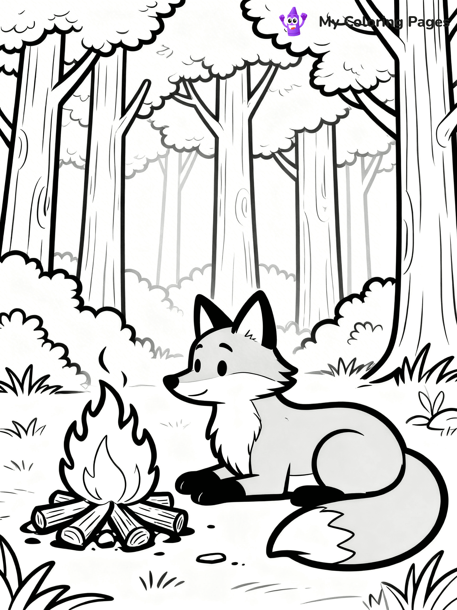 Campfire Coloring Pages - 22