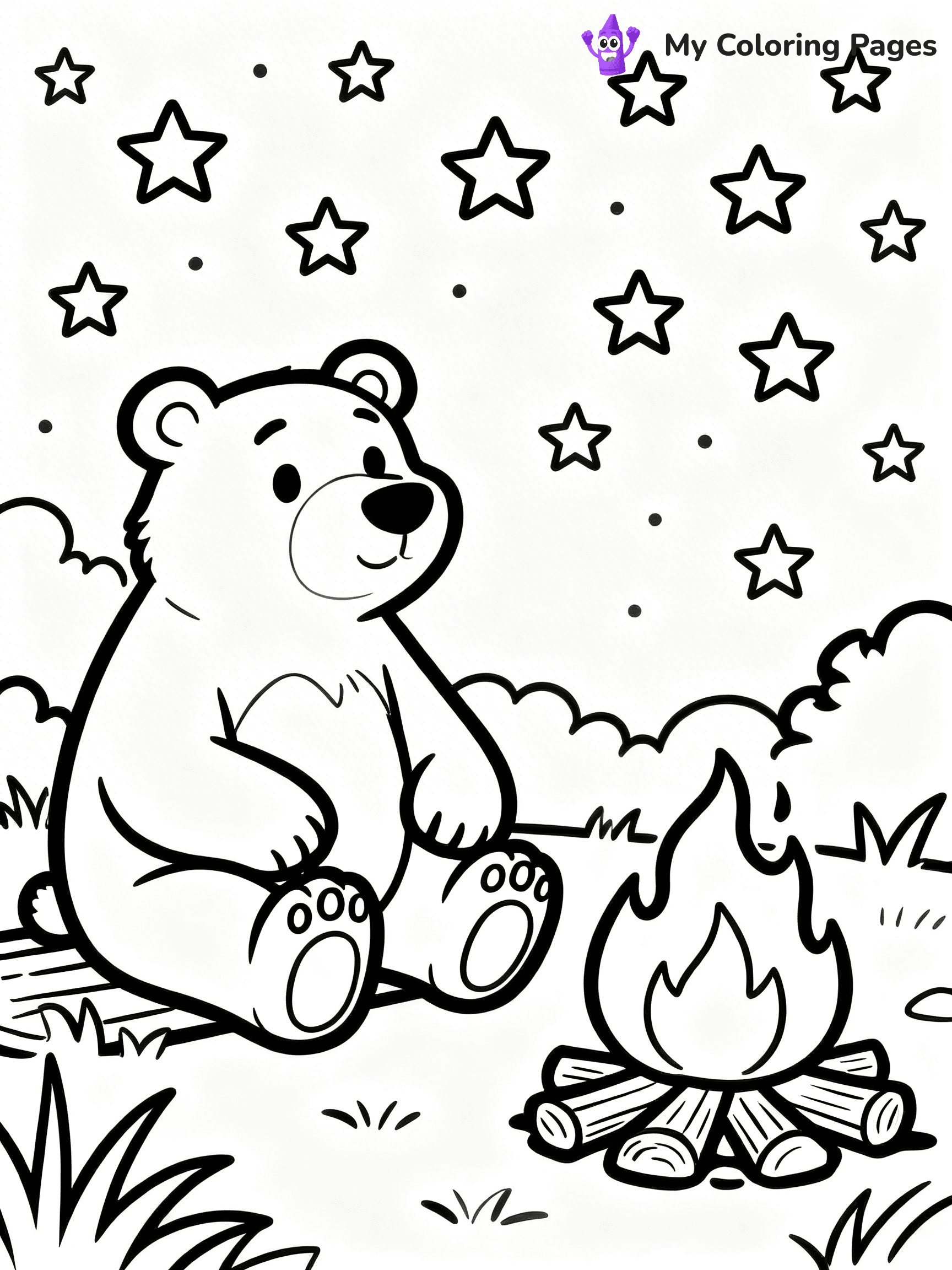 Campfire Coloring Pages - 20