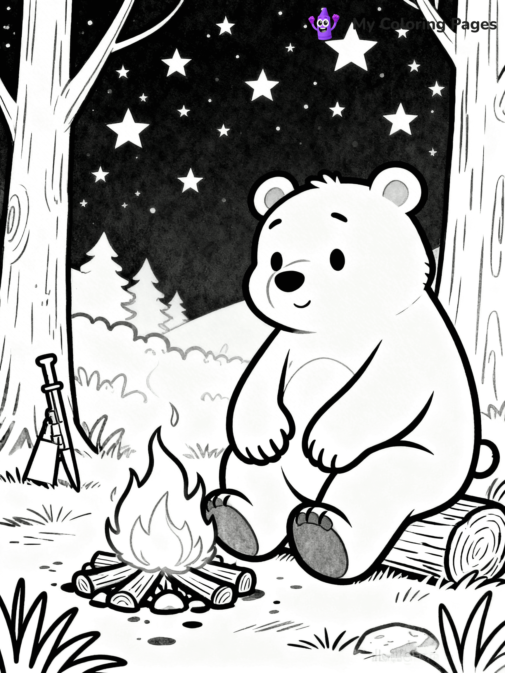 Campfire Coloring Pages - 19