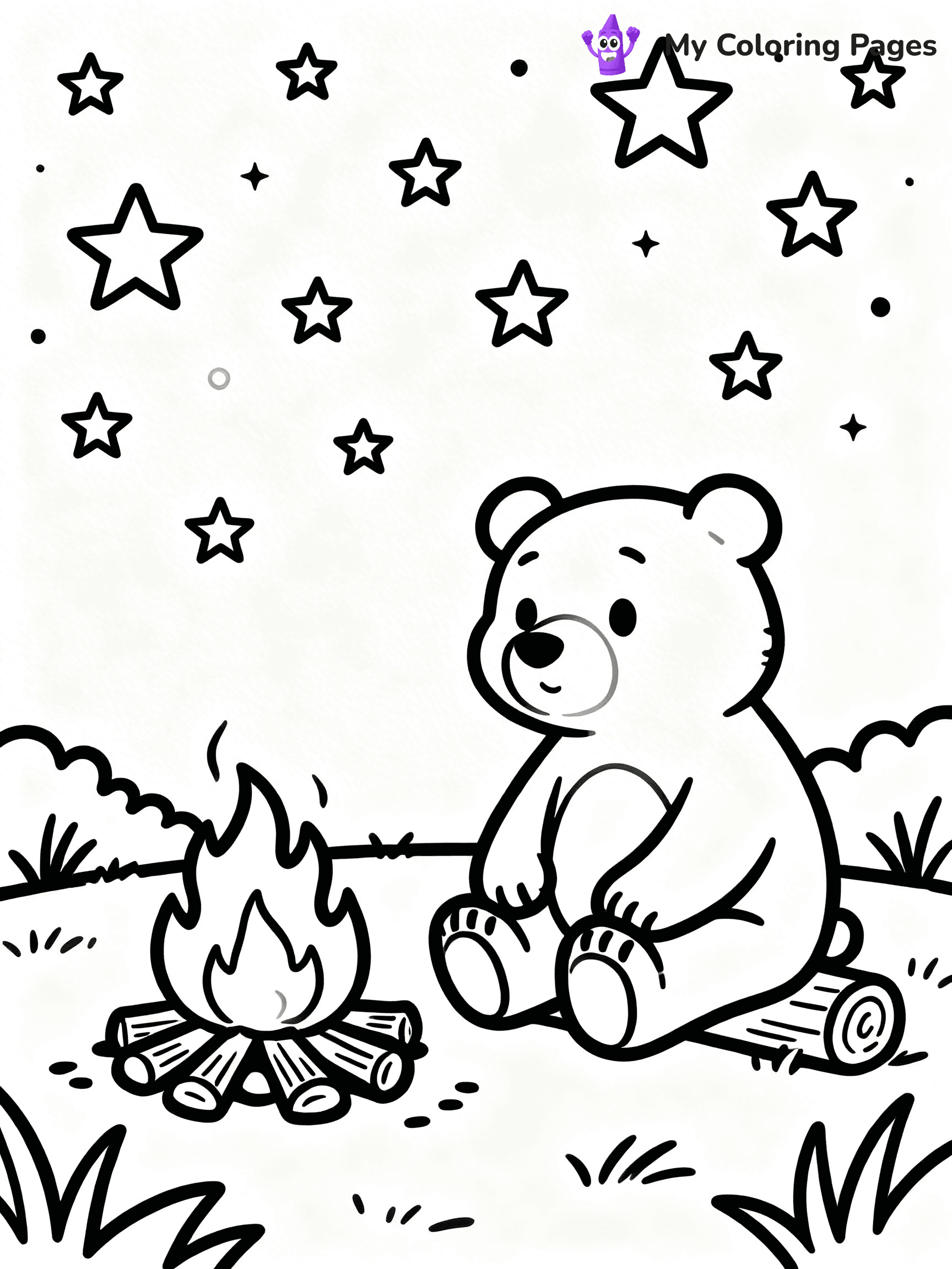 Campfire Coloring Pages - 17