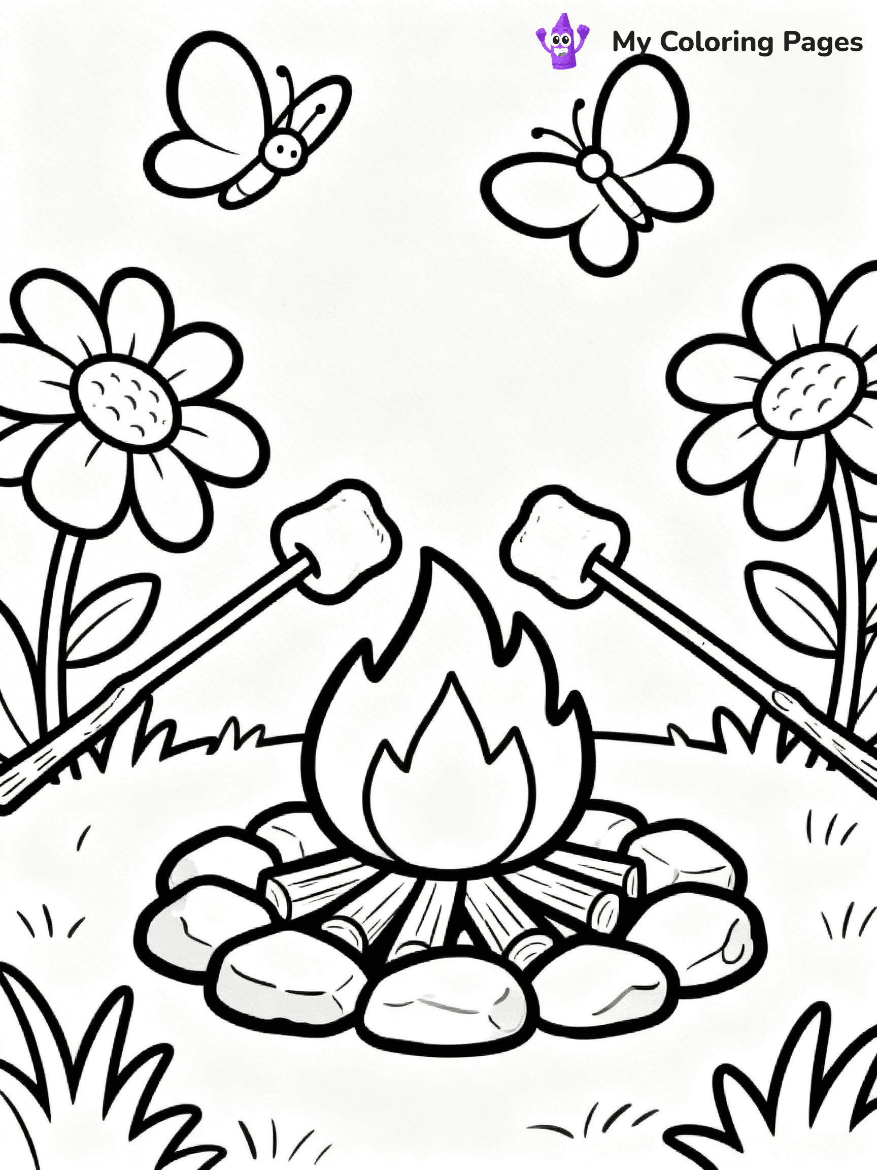 Campfire Coloring Pages - 15