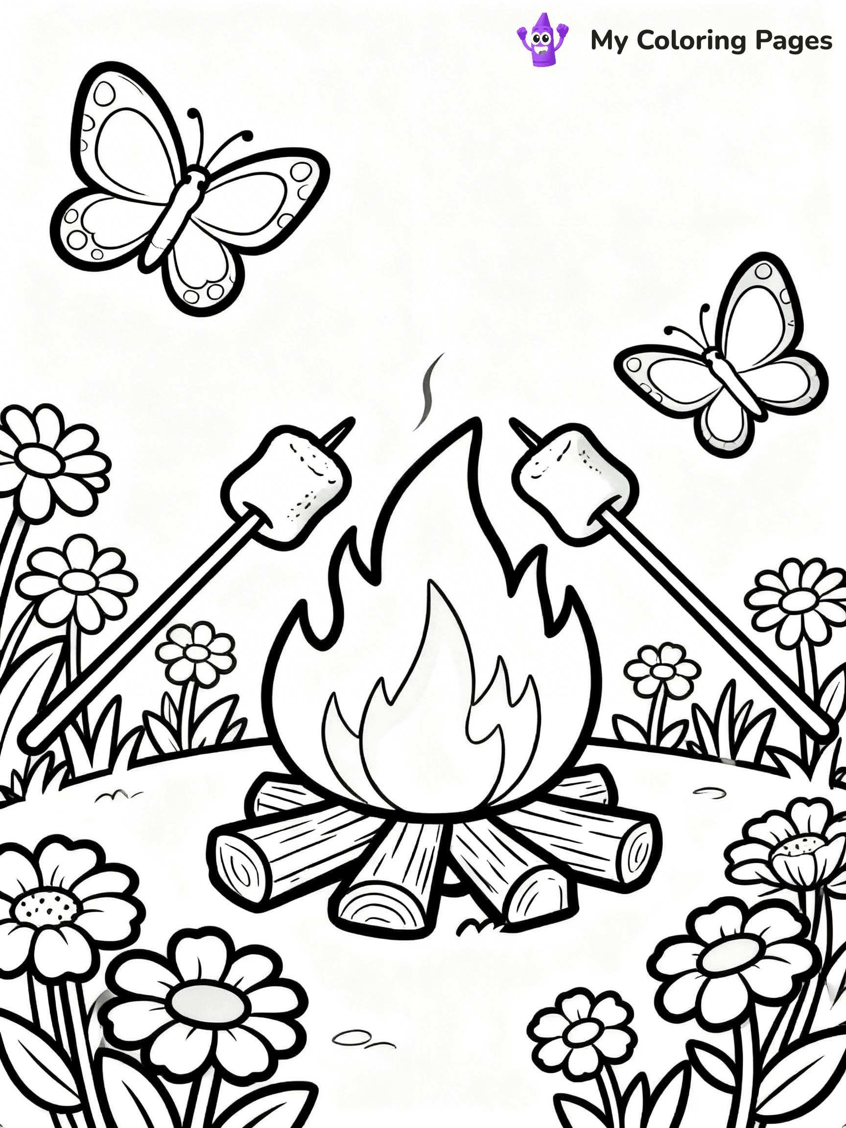 Campfire Coloring Pages - 12