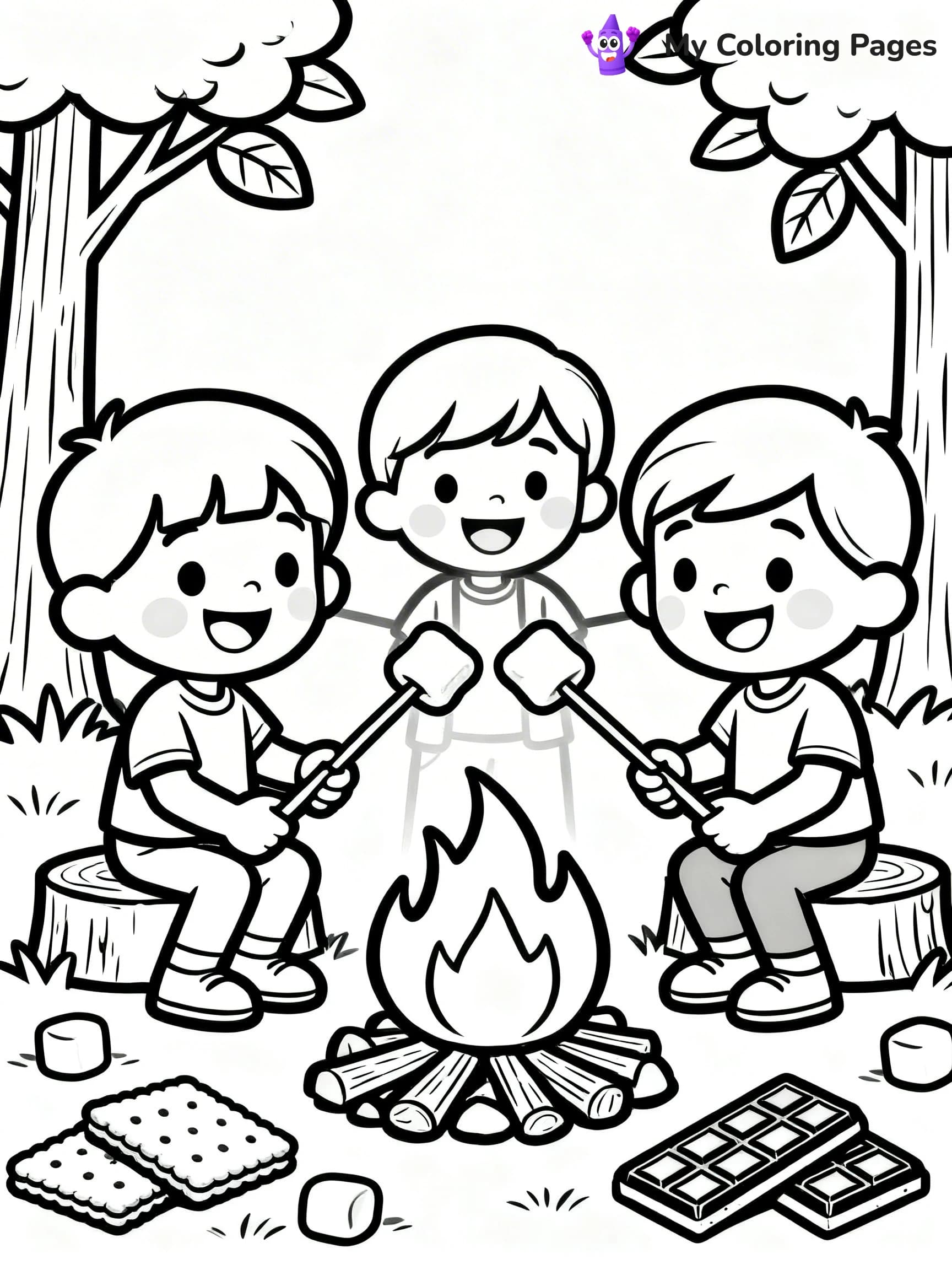 Campfire Coloring Pages - 10