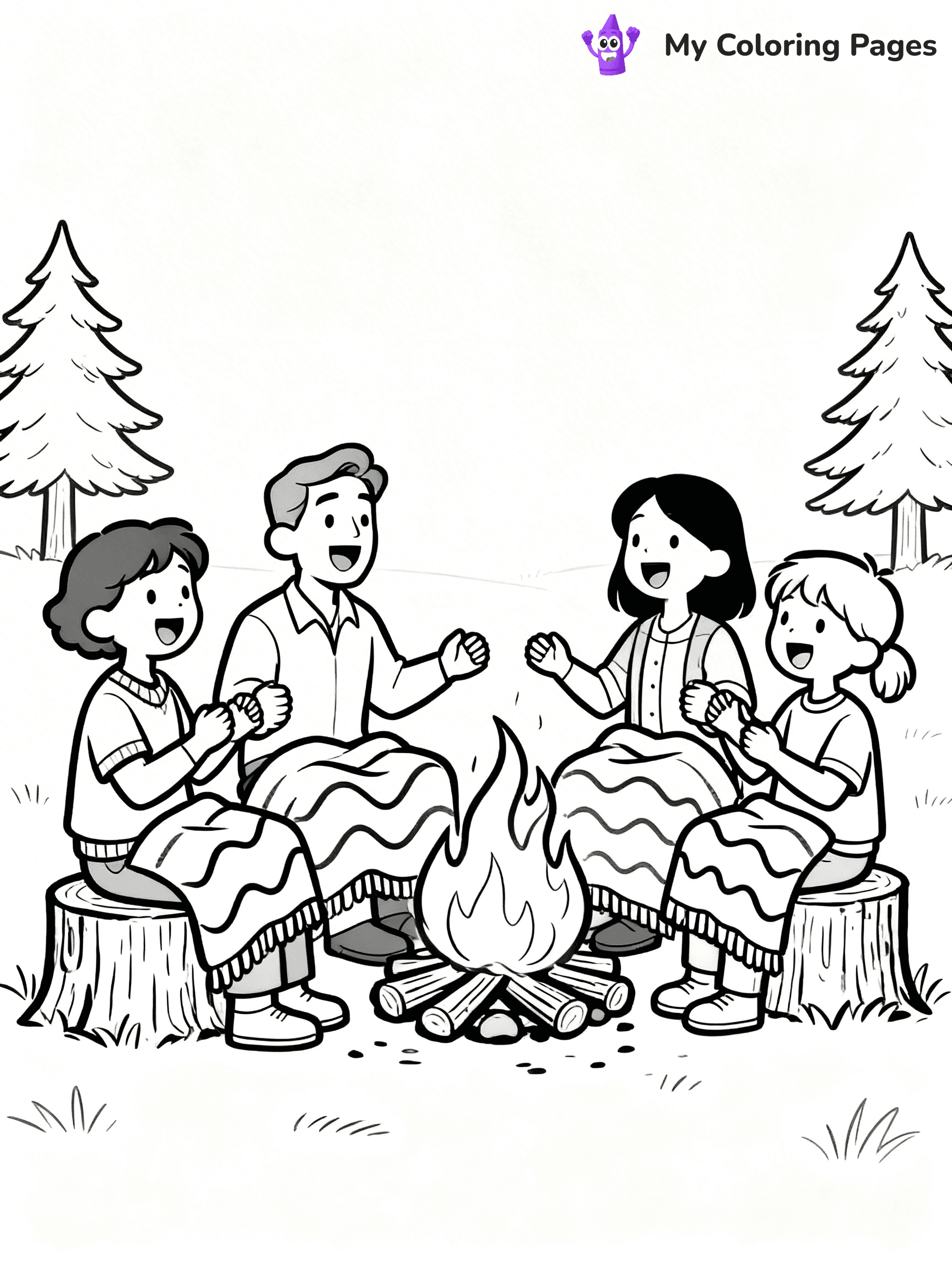 Campfire Coloring Pages - 6