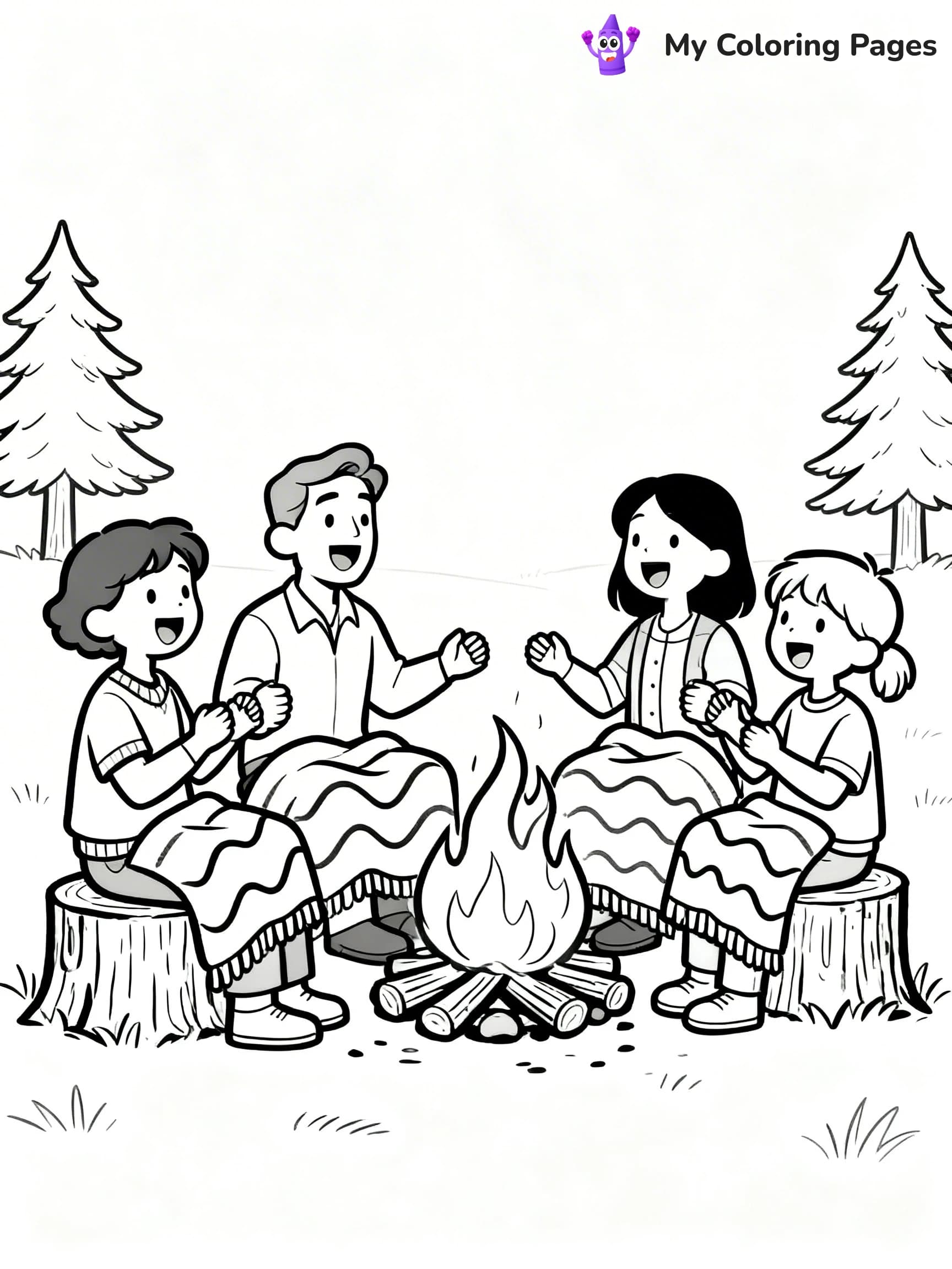 Campfire Coloring Pages - 6