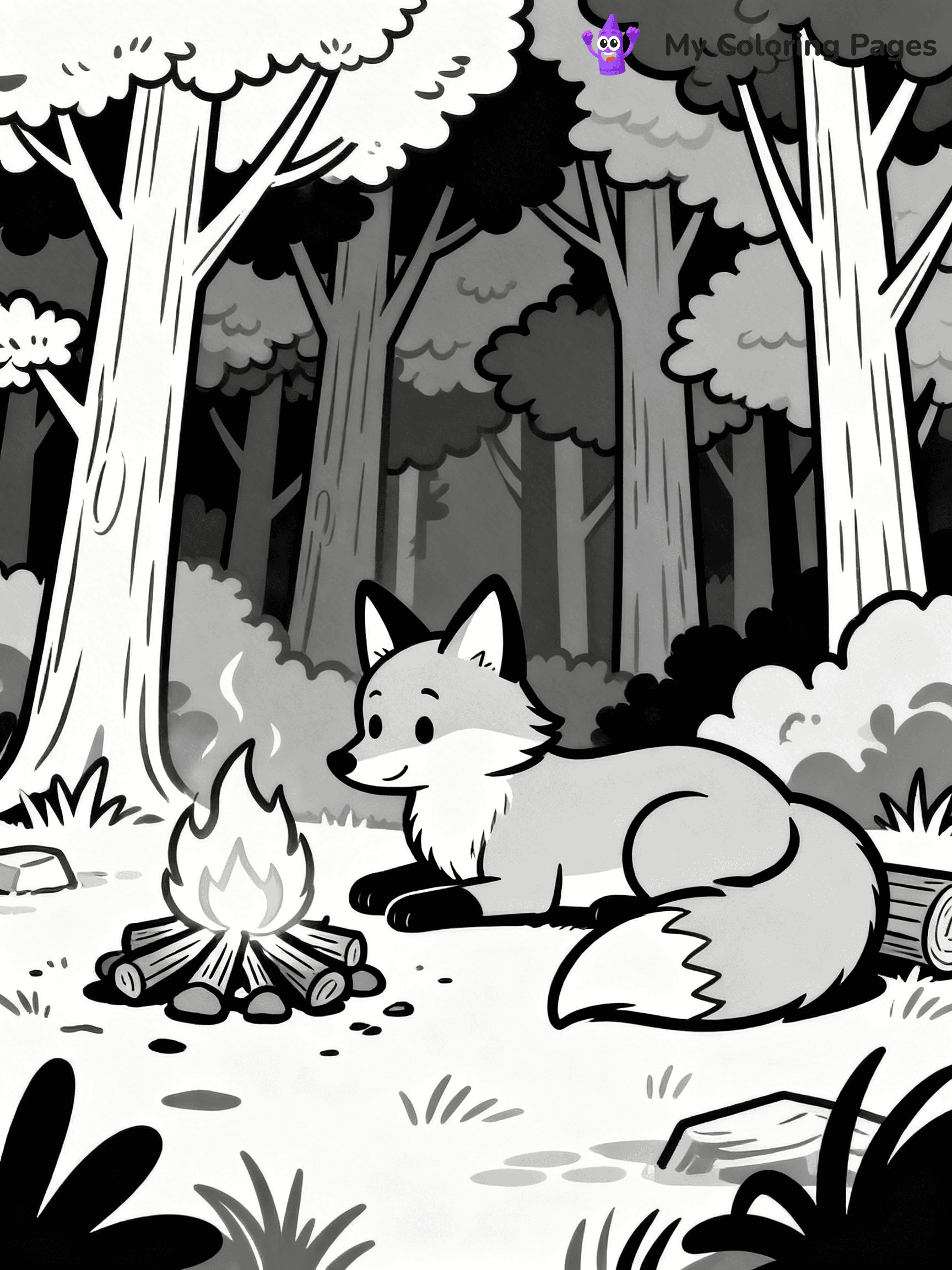 Campfire Coloring Pages - 3