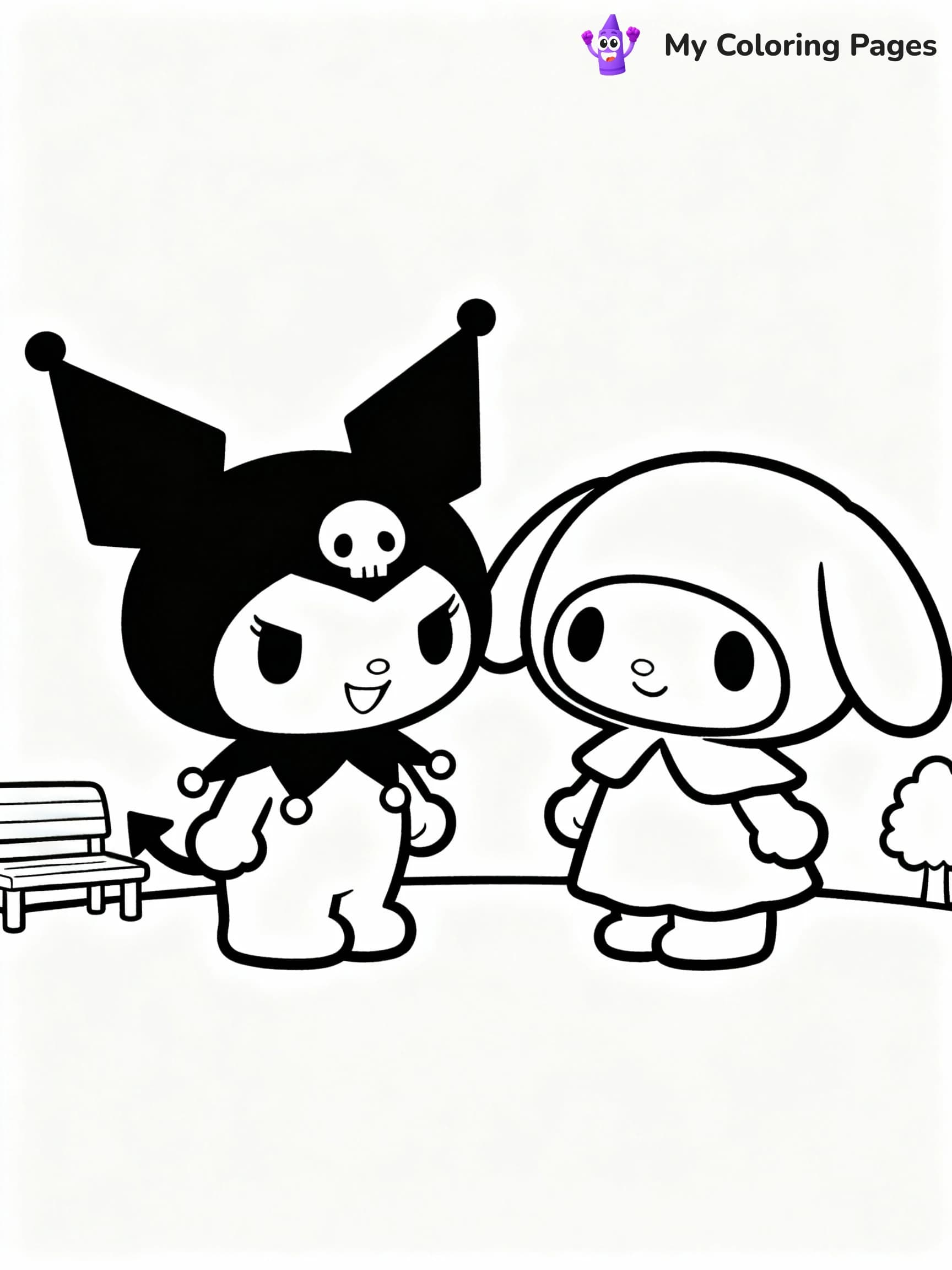 Kuromi Coloring Pages - 8
