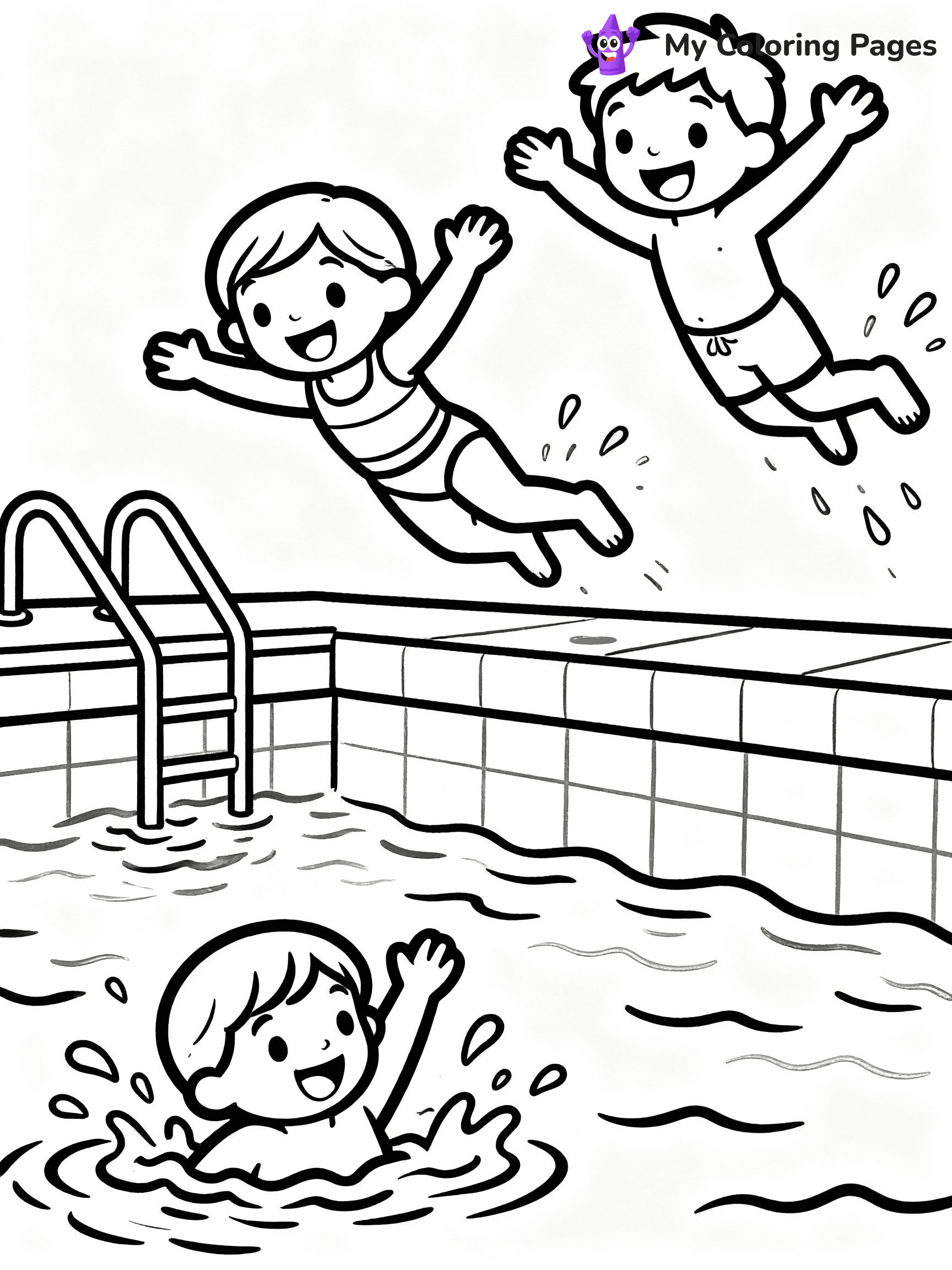 Swimming Pool Coloring Pages - 29