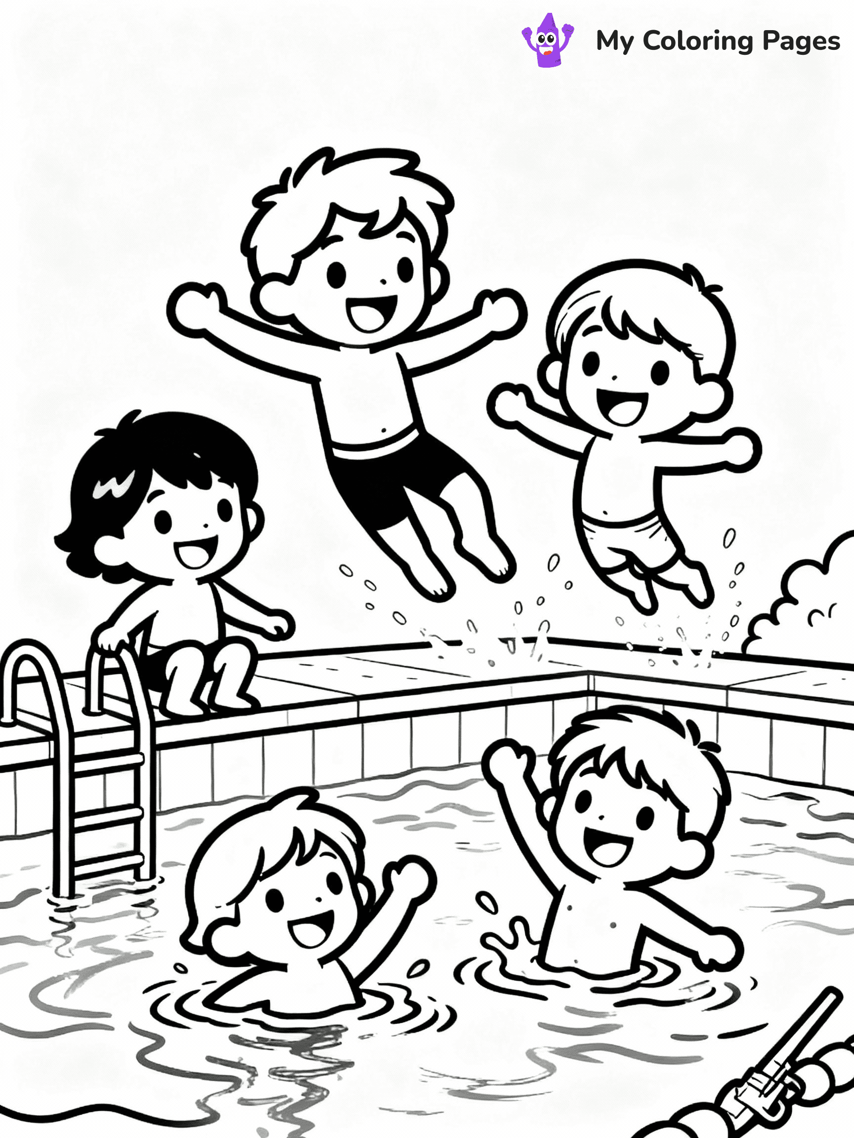 Swimming Pool Coloring Pages - 26
