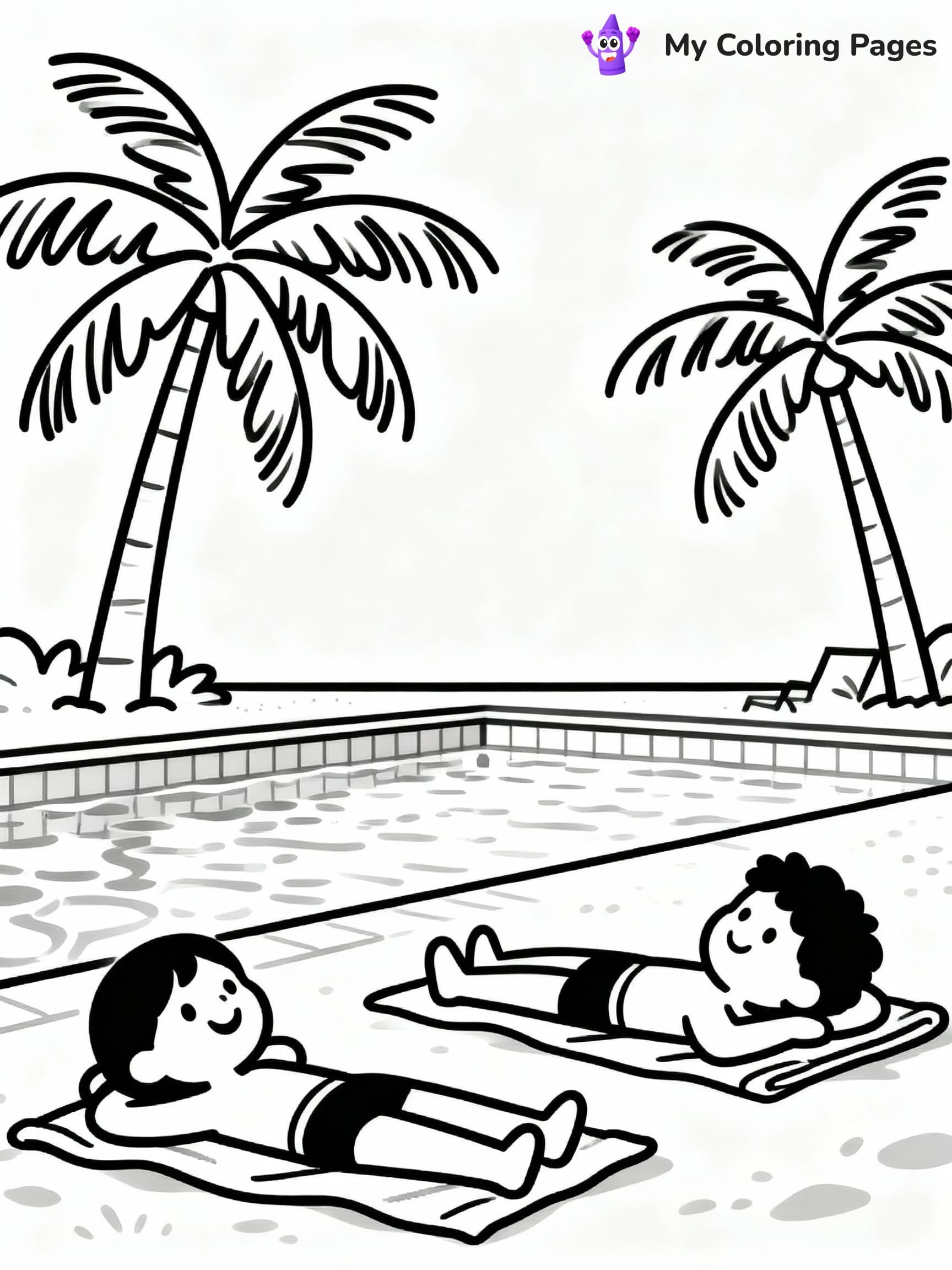 Swimming Pool Coloring Pages - 24