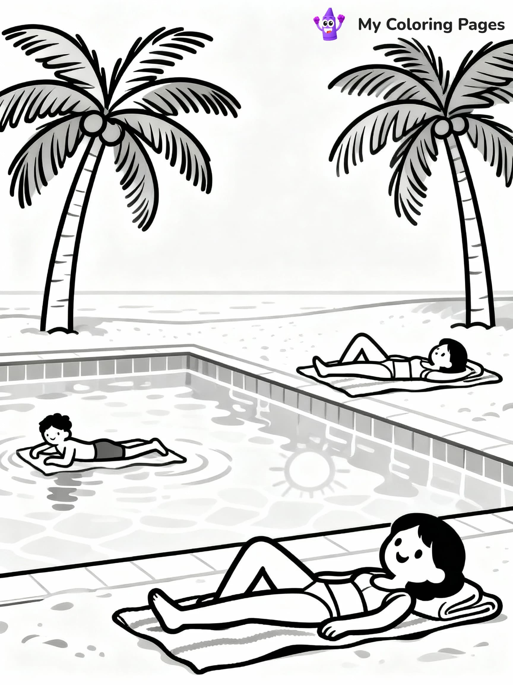Swimming Pool Coloring Pages - 23