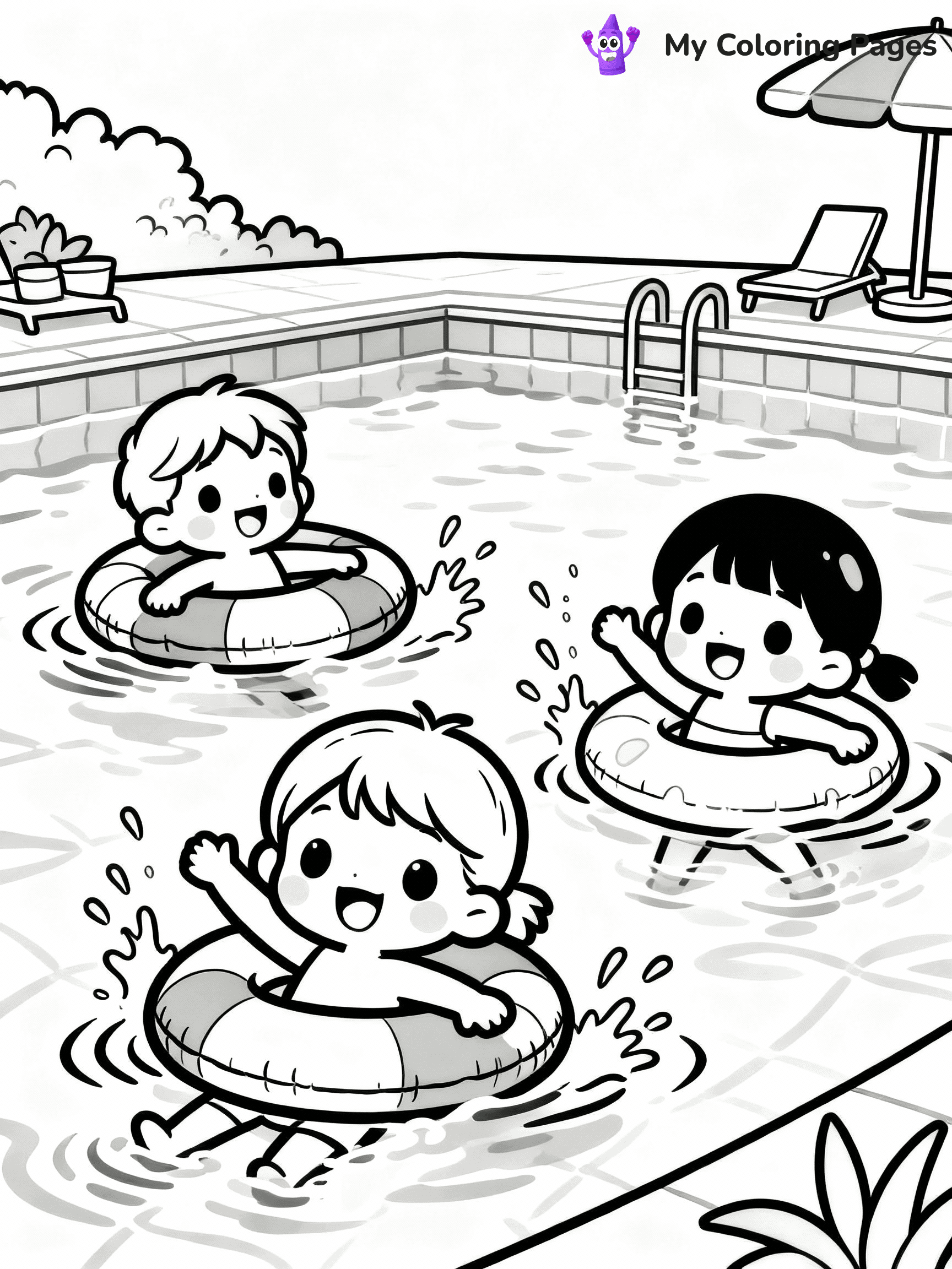 Swimming Pool Coloring Pages - 12