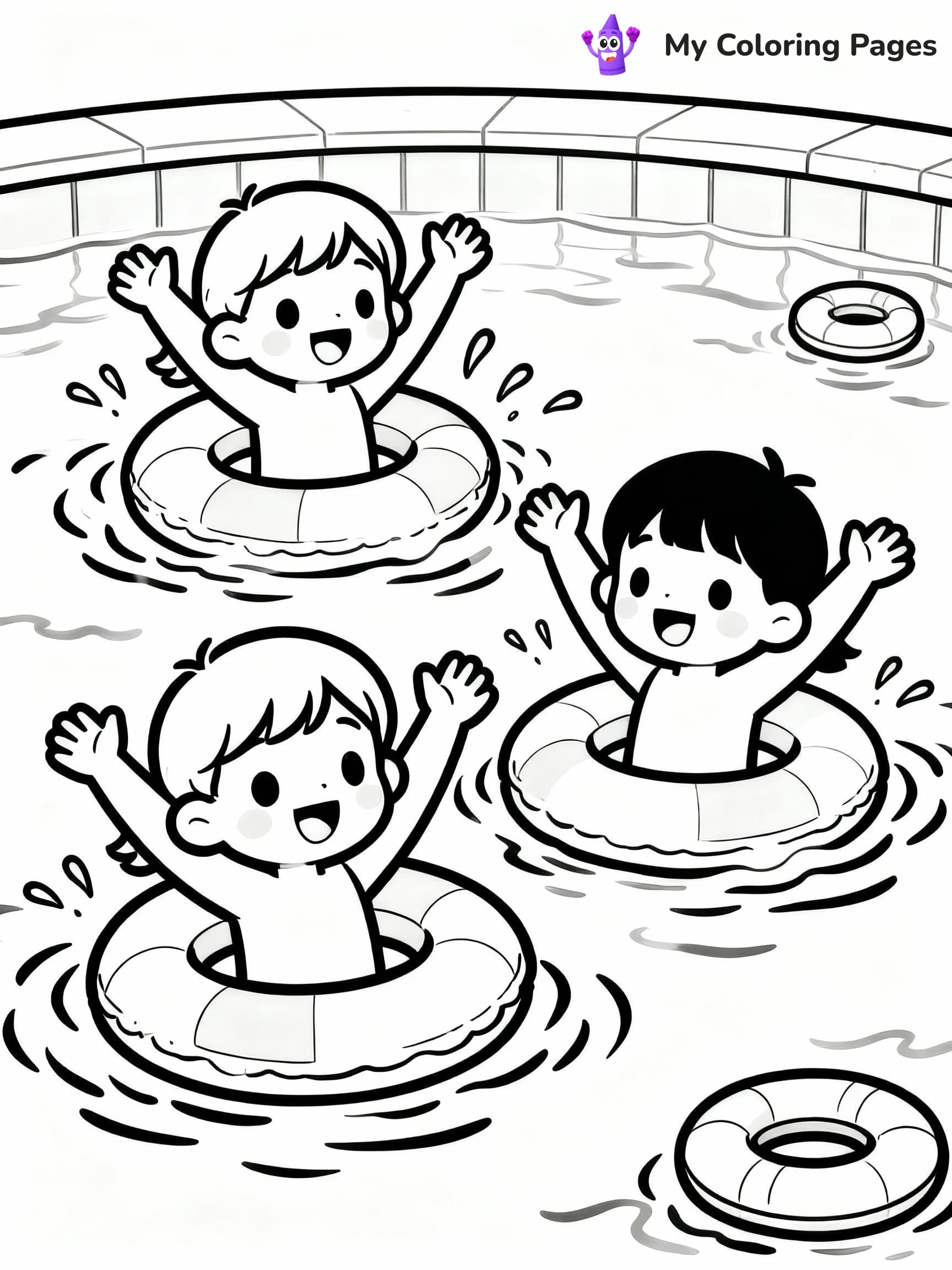 Swimming Pool Coloring Pages - 9