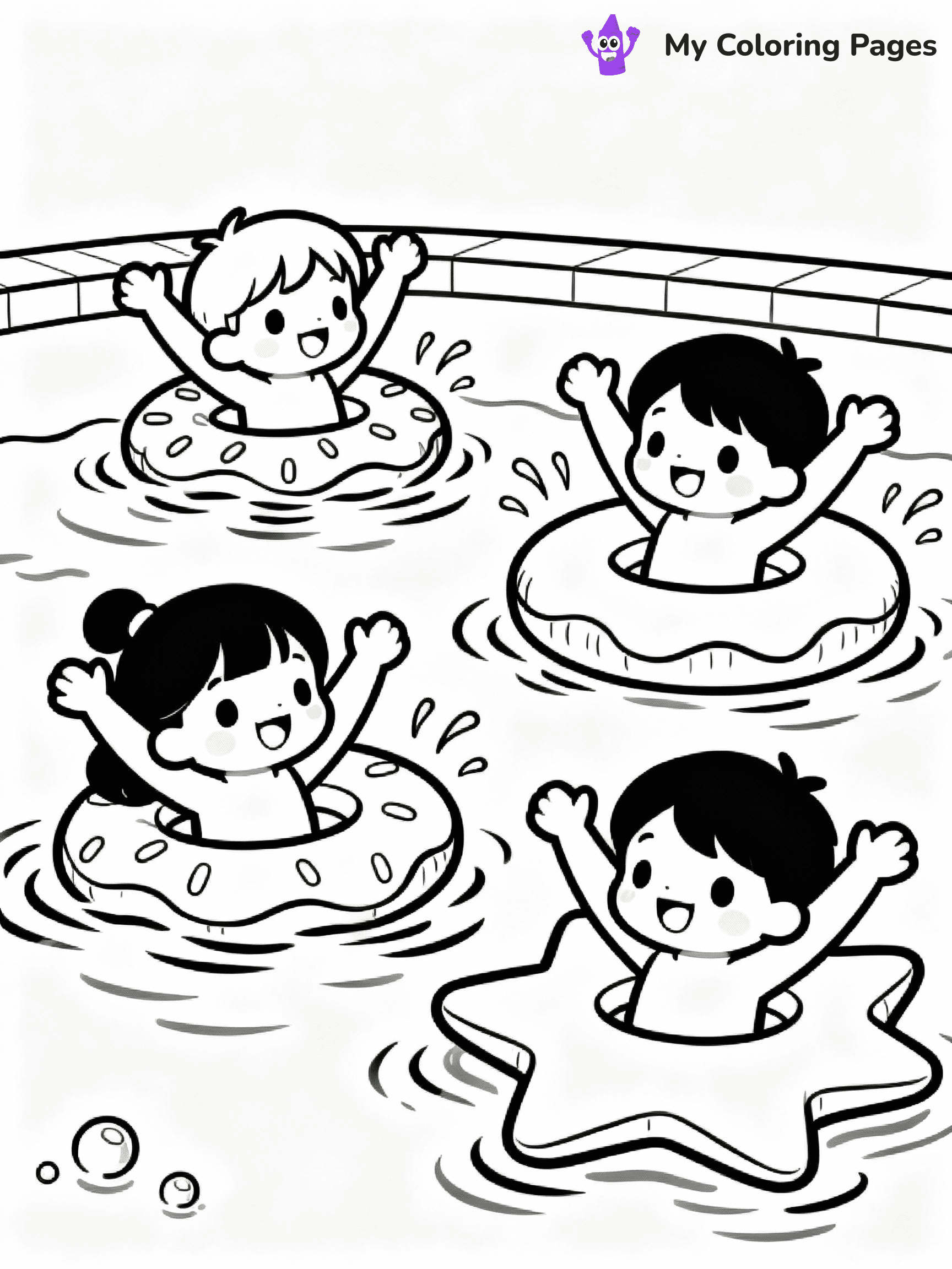 Swimming Pool Coloring Pages - 8