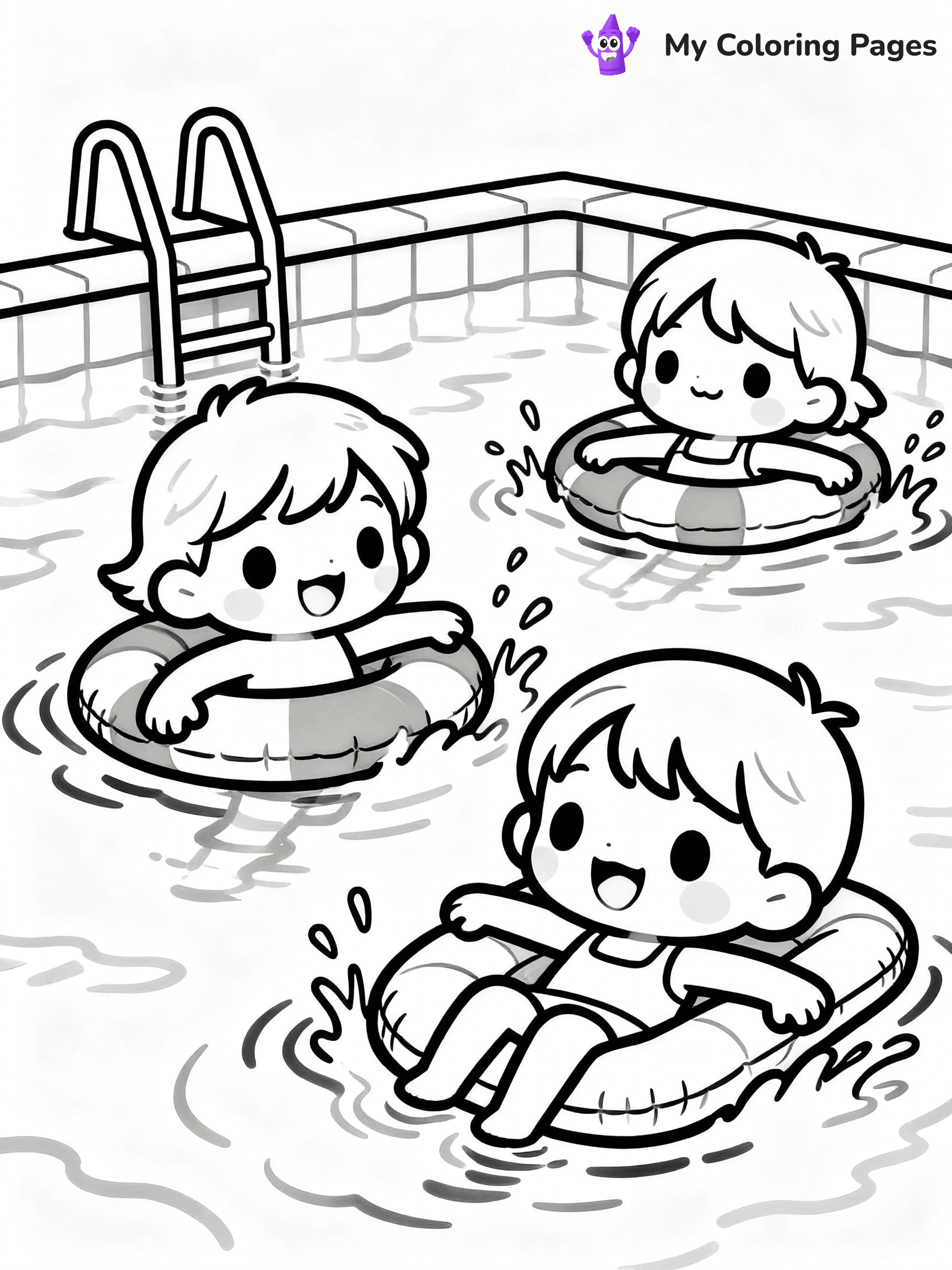 Swimming Pool Coloring Pages - 7