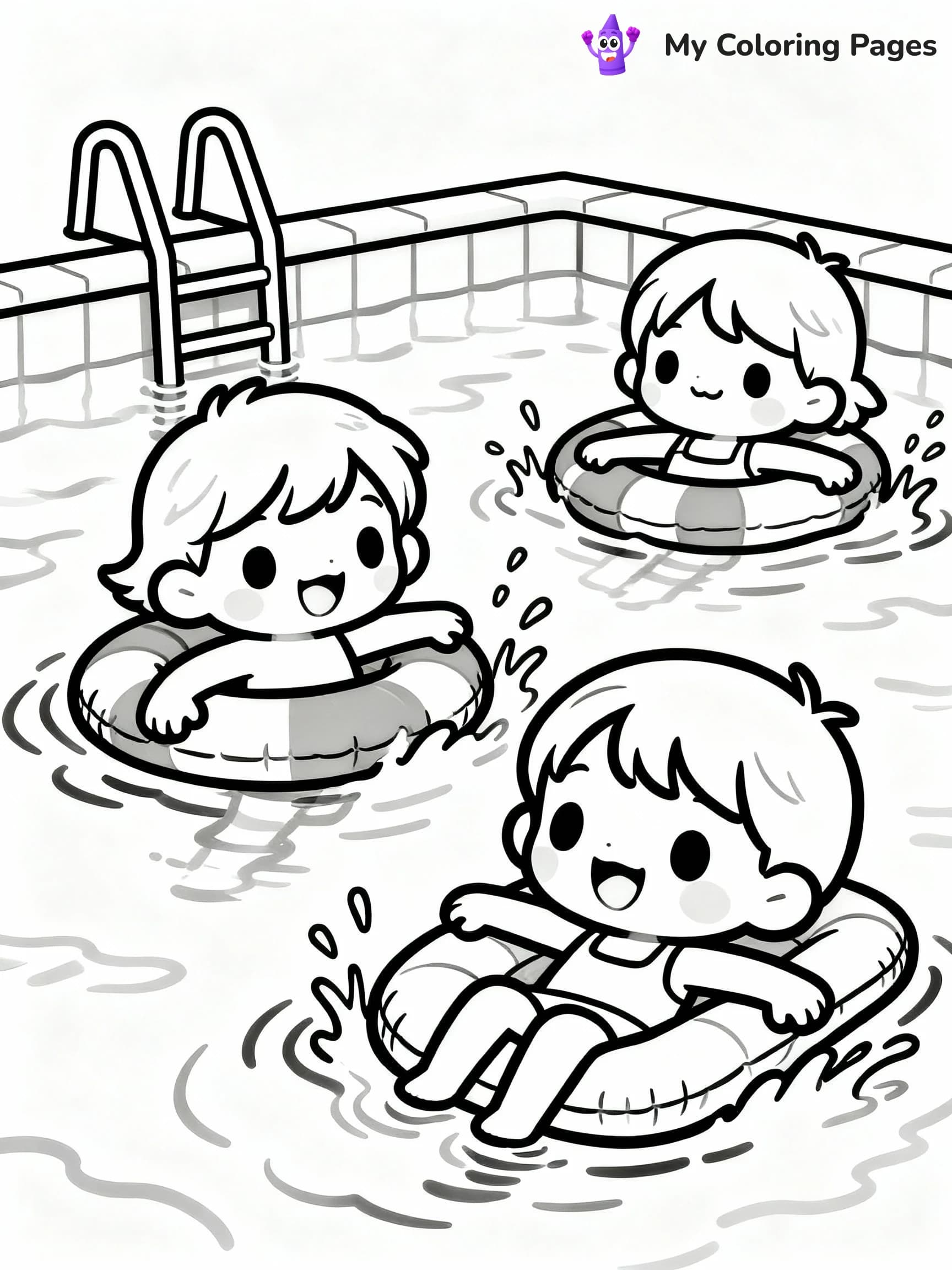 Swimming Pool Coloring Pages - 7