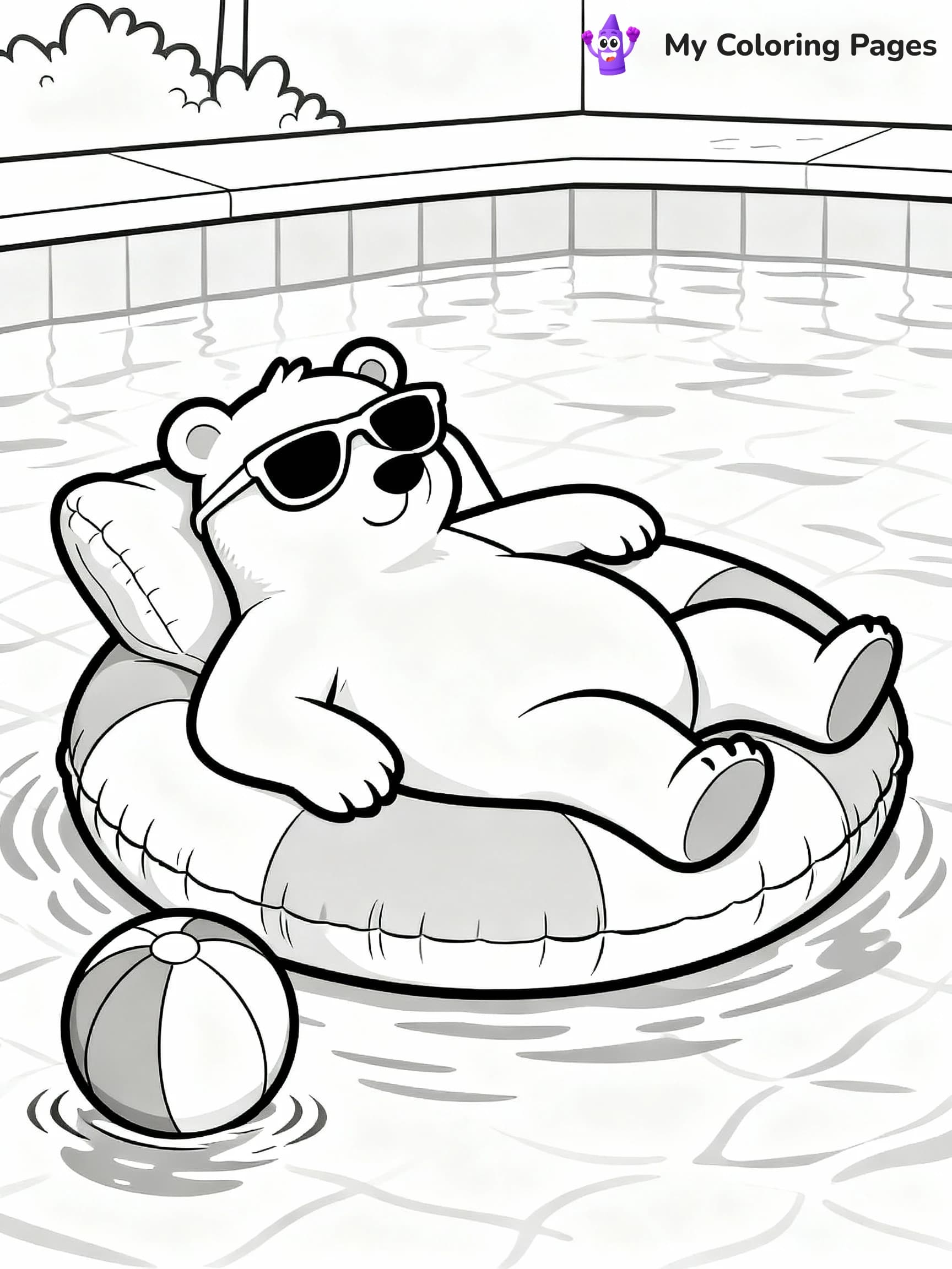 Swimming Pool Coloring Pages - 6