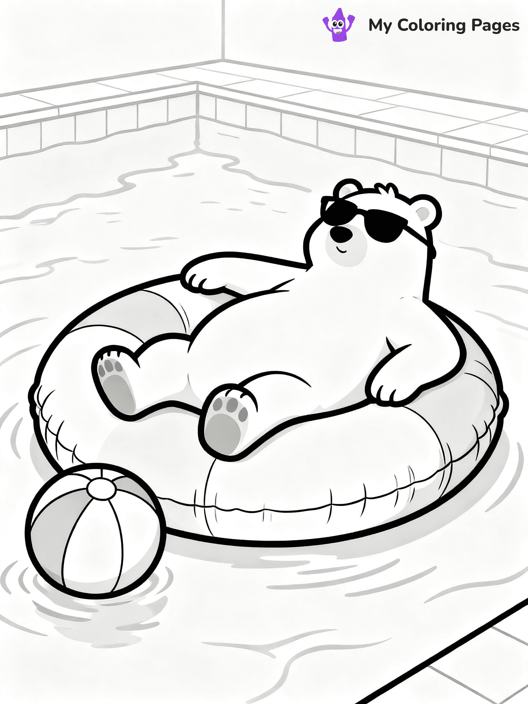 Swimming Pool Coloring Pages - 3