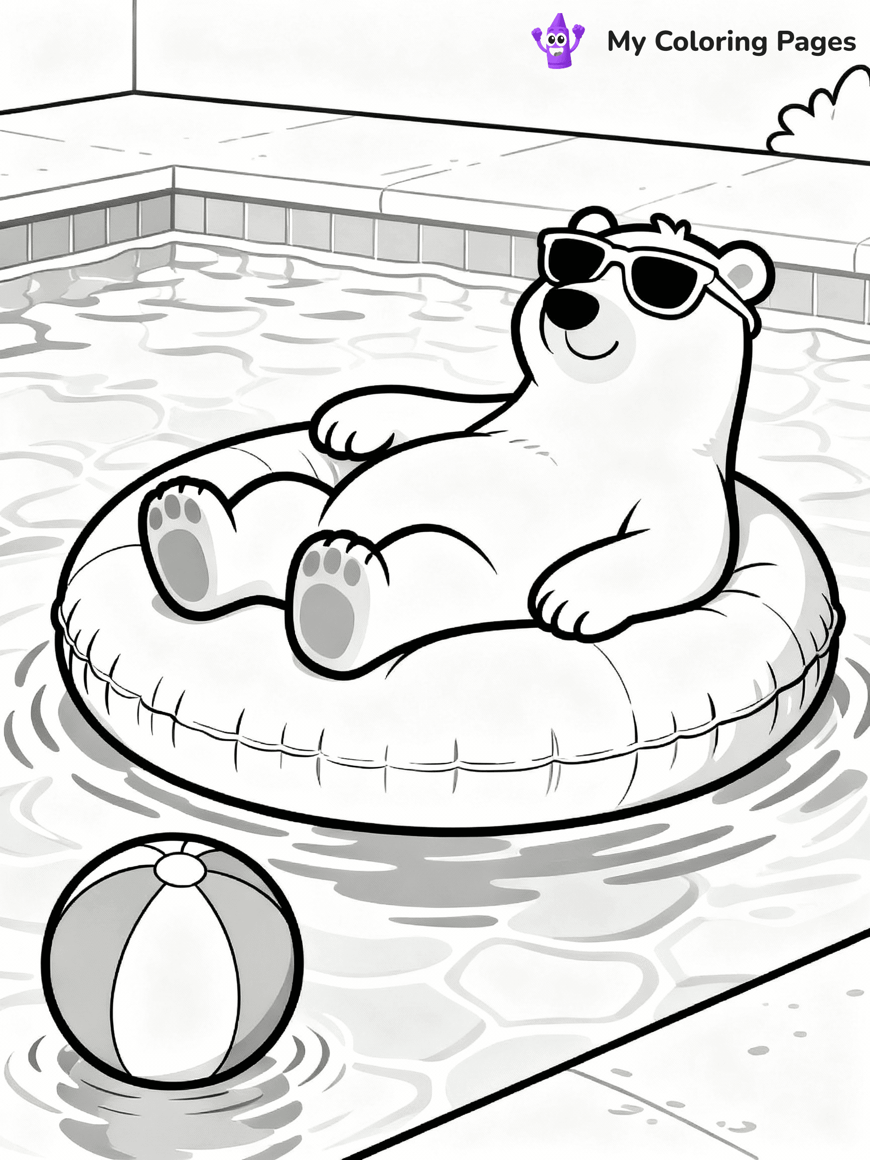 Swimming Pool Coloring Pages - 2