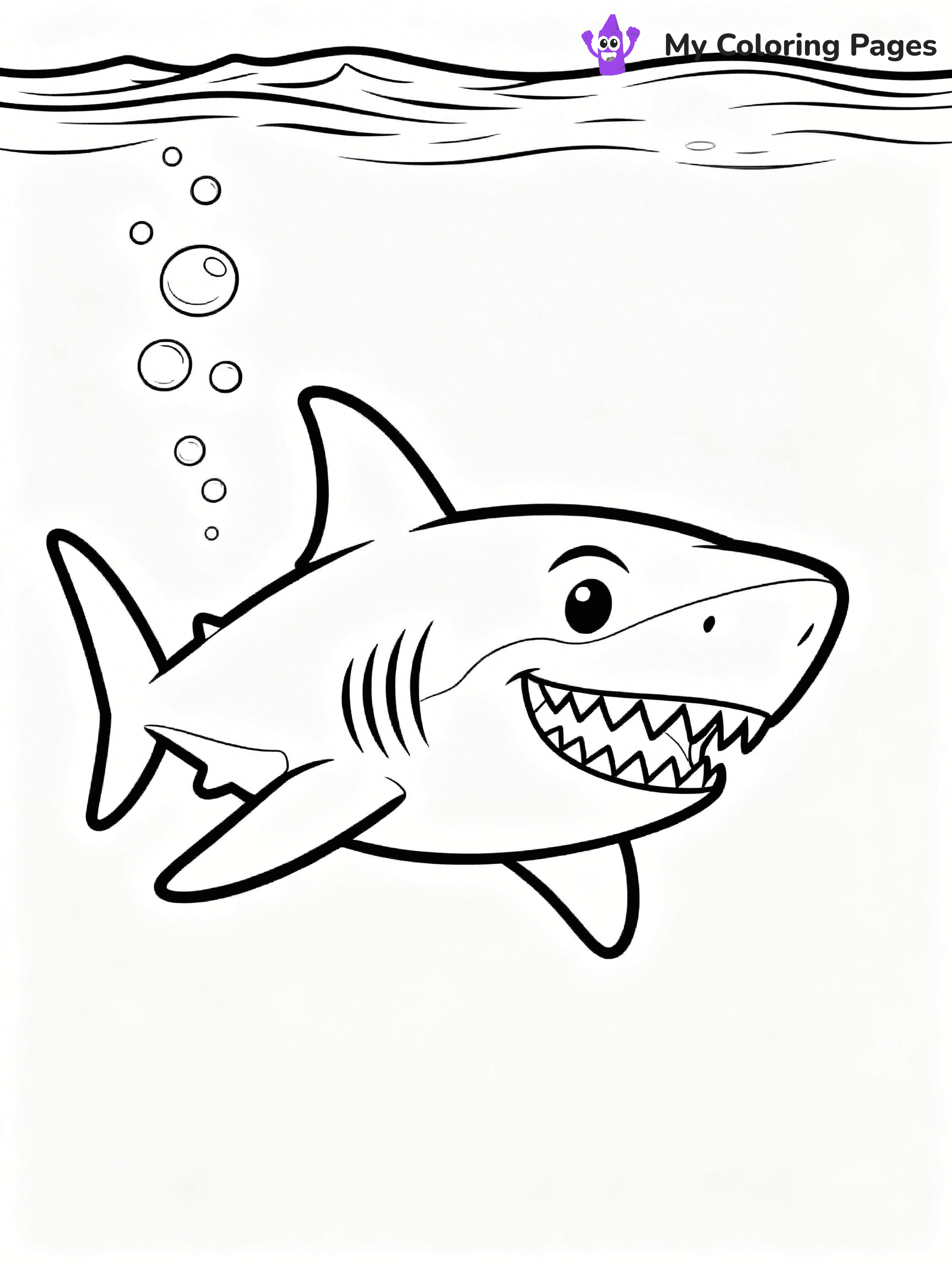 Great White Shark Coloring Pages - 8