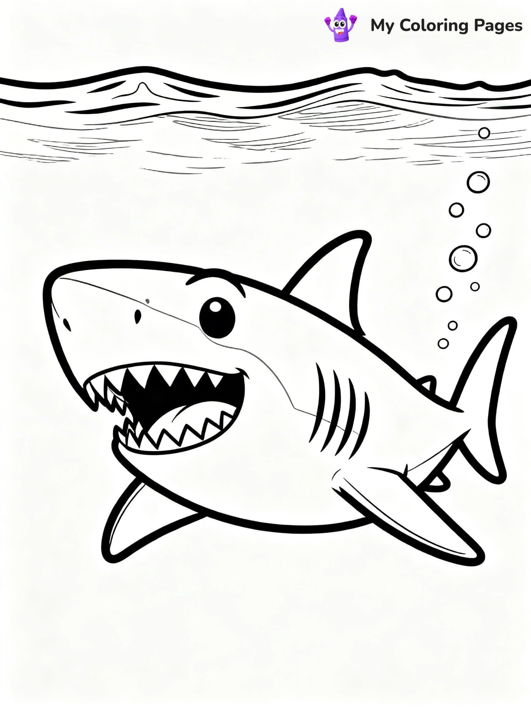 Great White Shark Coloring Pages - 7