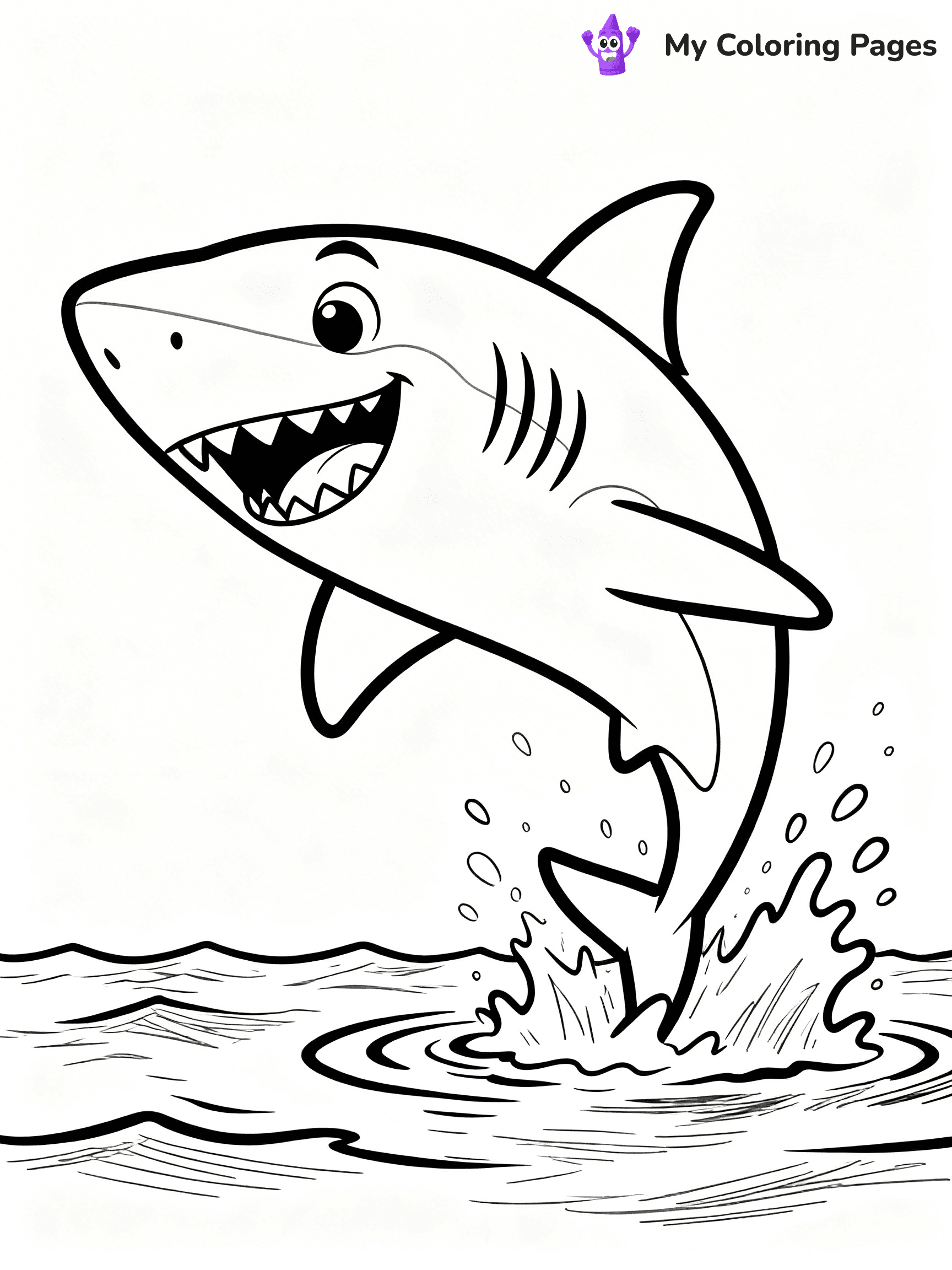 Great White Shark Coloring Pages - 1