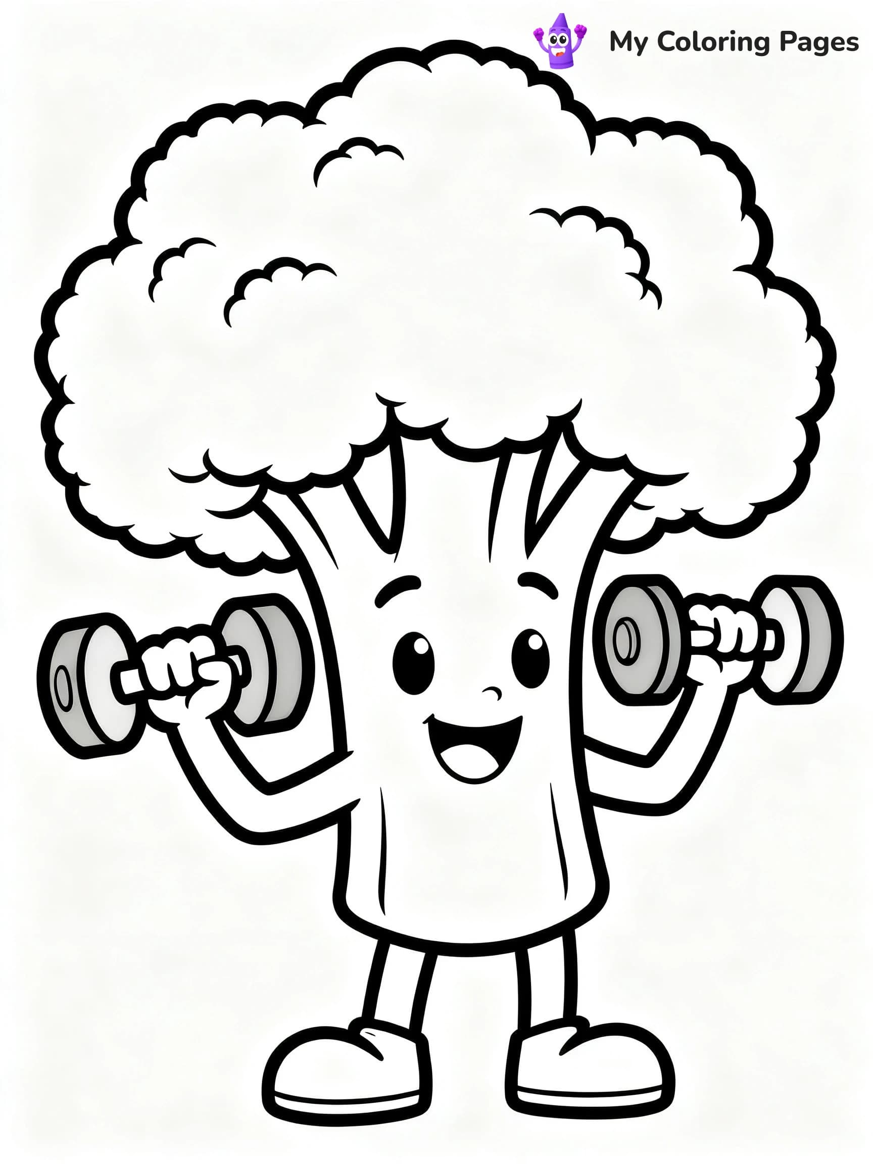 Broccoli Coloring Pages - 1