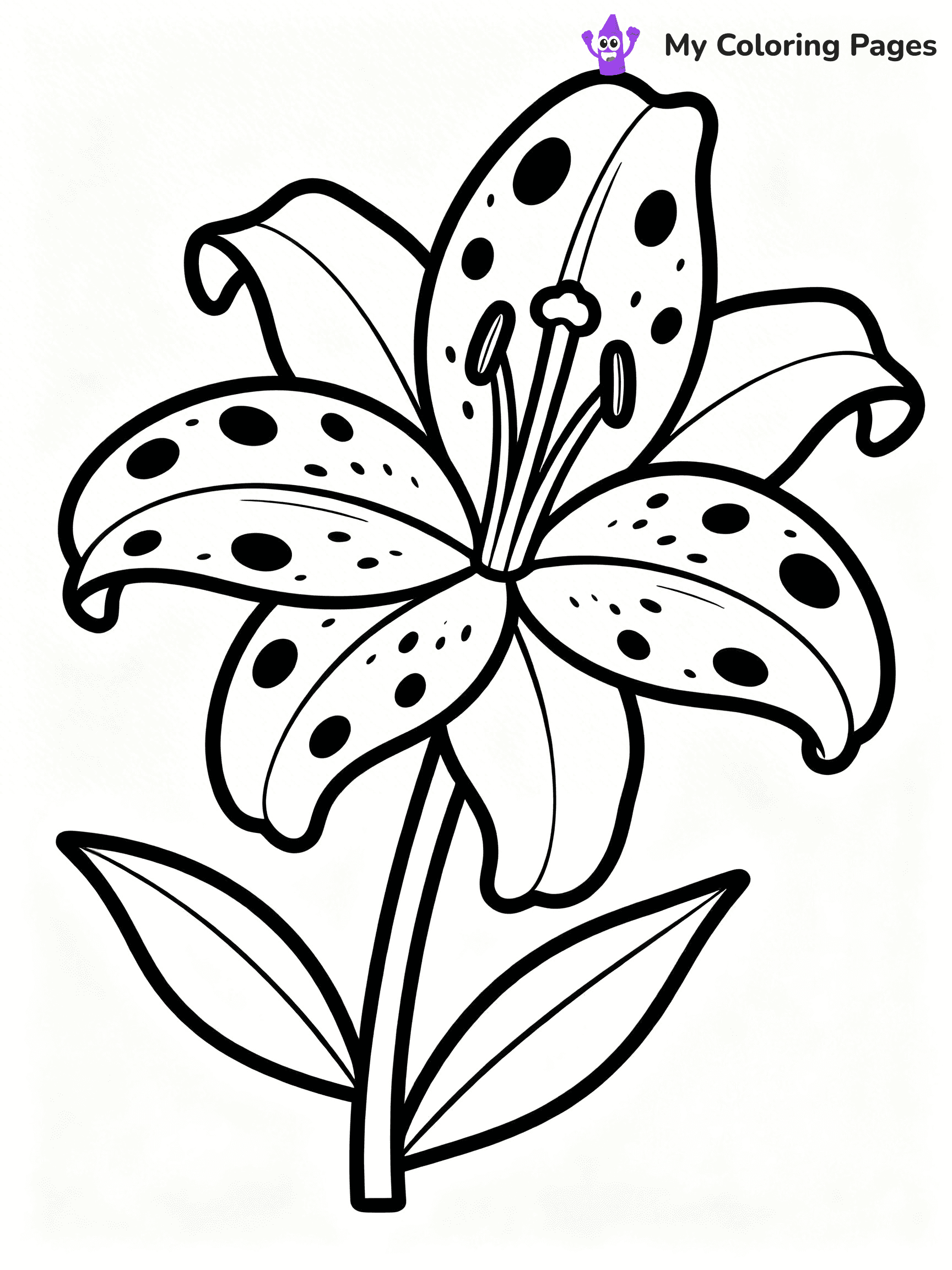 Lilies Coloring Pages - 43