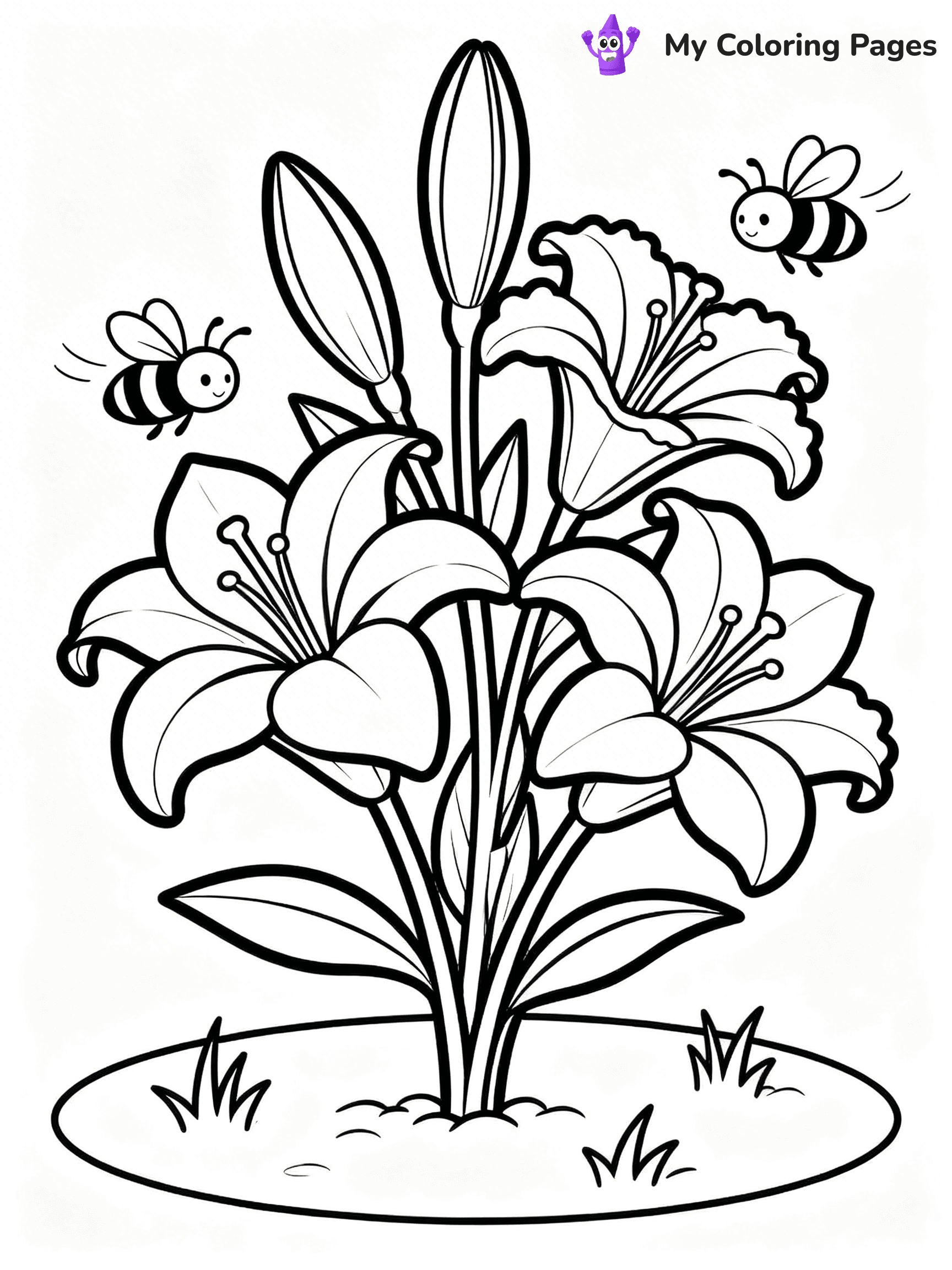 Lilies Coloring Pages - 27