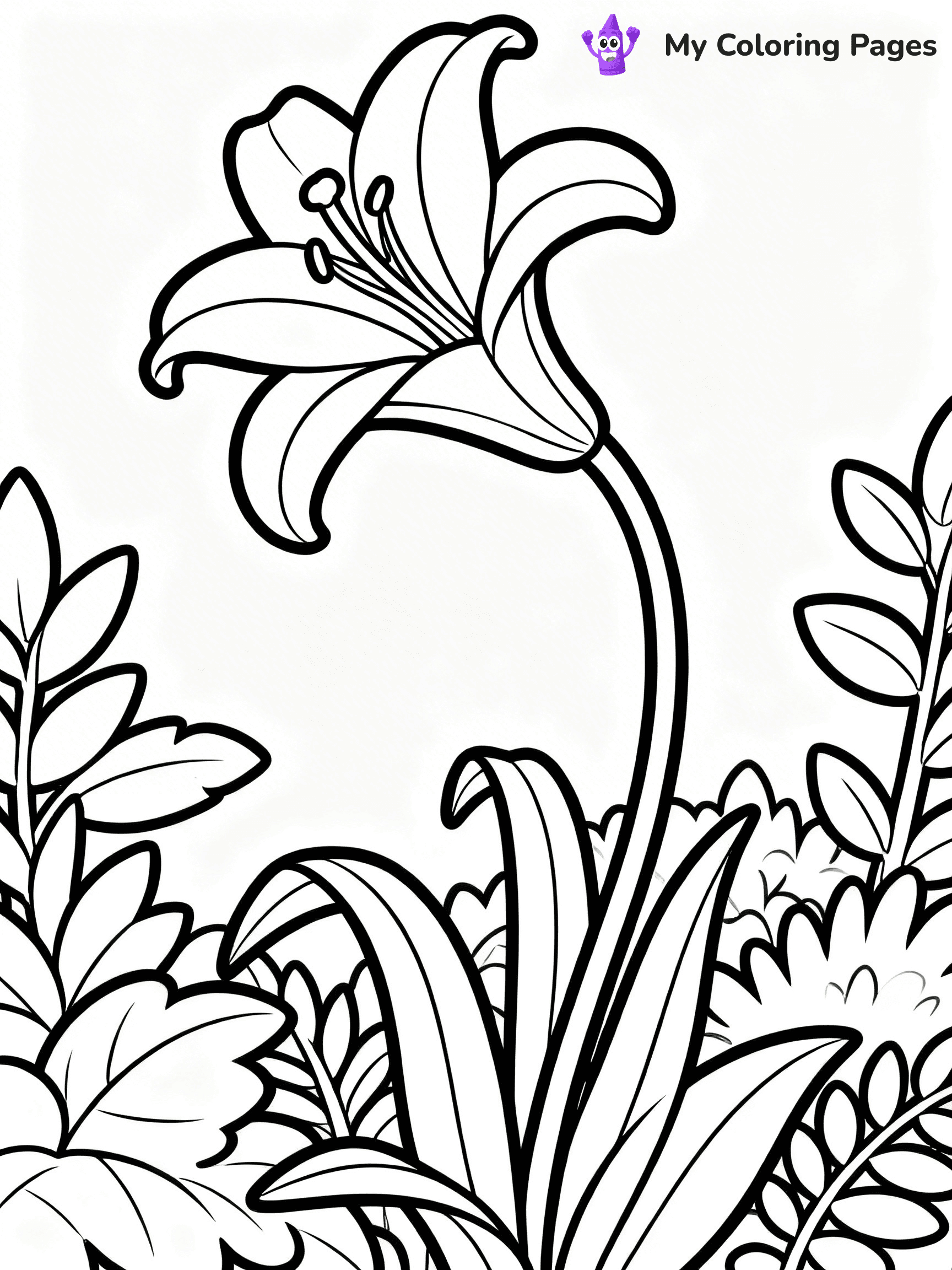 Lilies Coloring Pages - 18