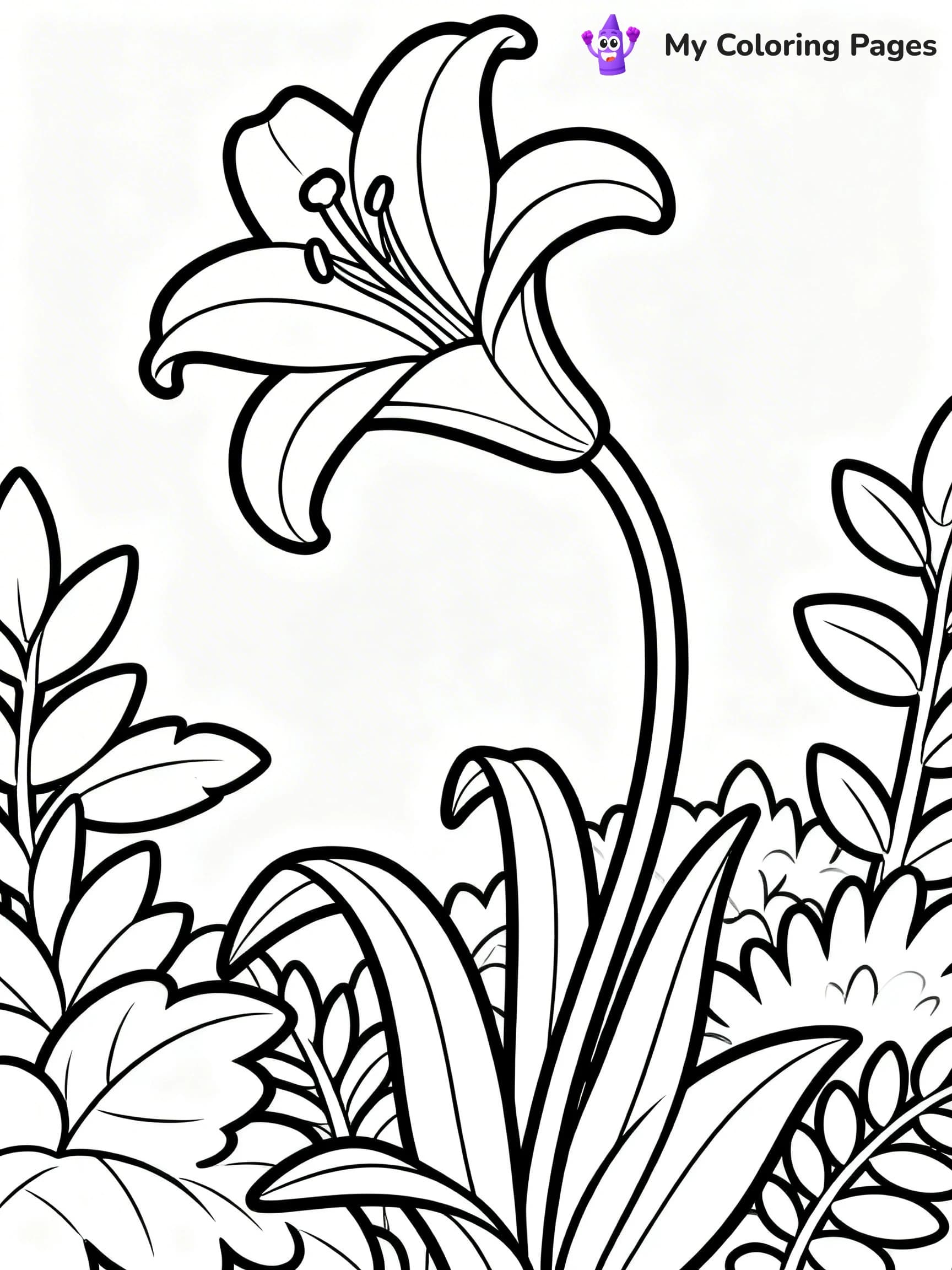 Lilies Coloring Pages - 18