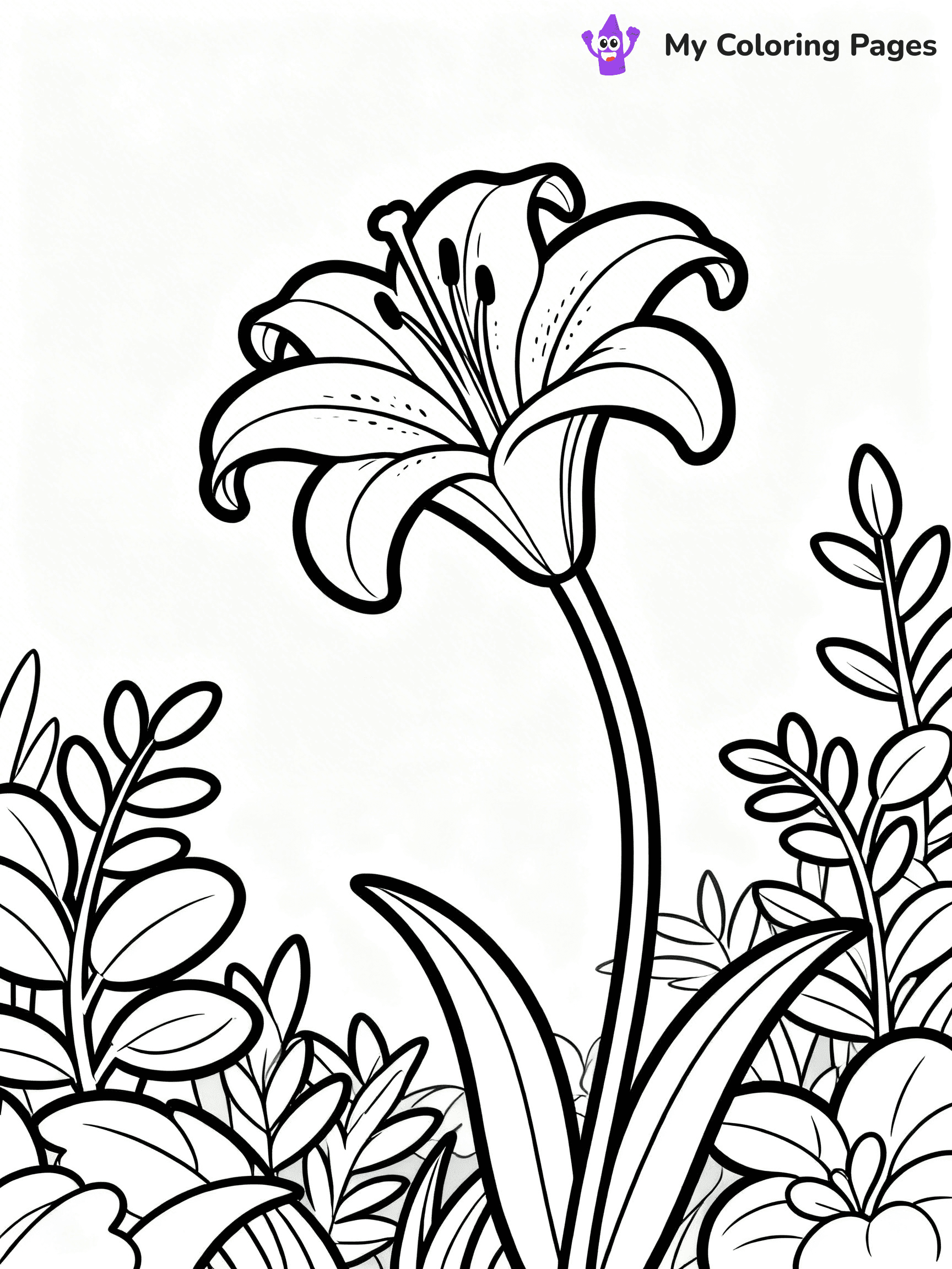 Lilies Coloring Pages - 17