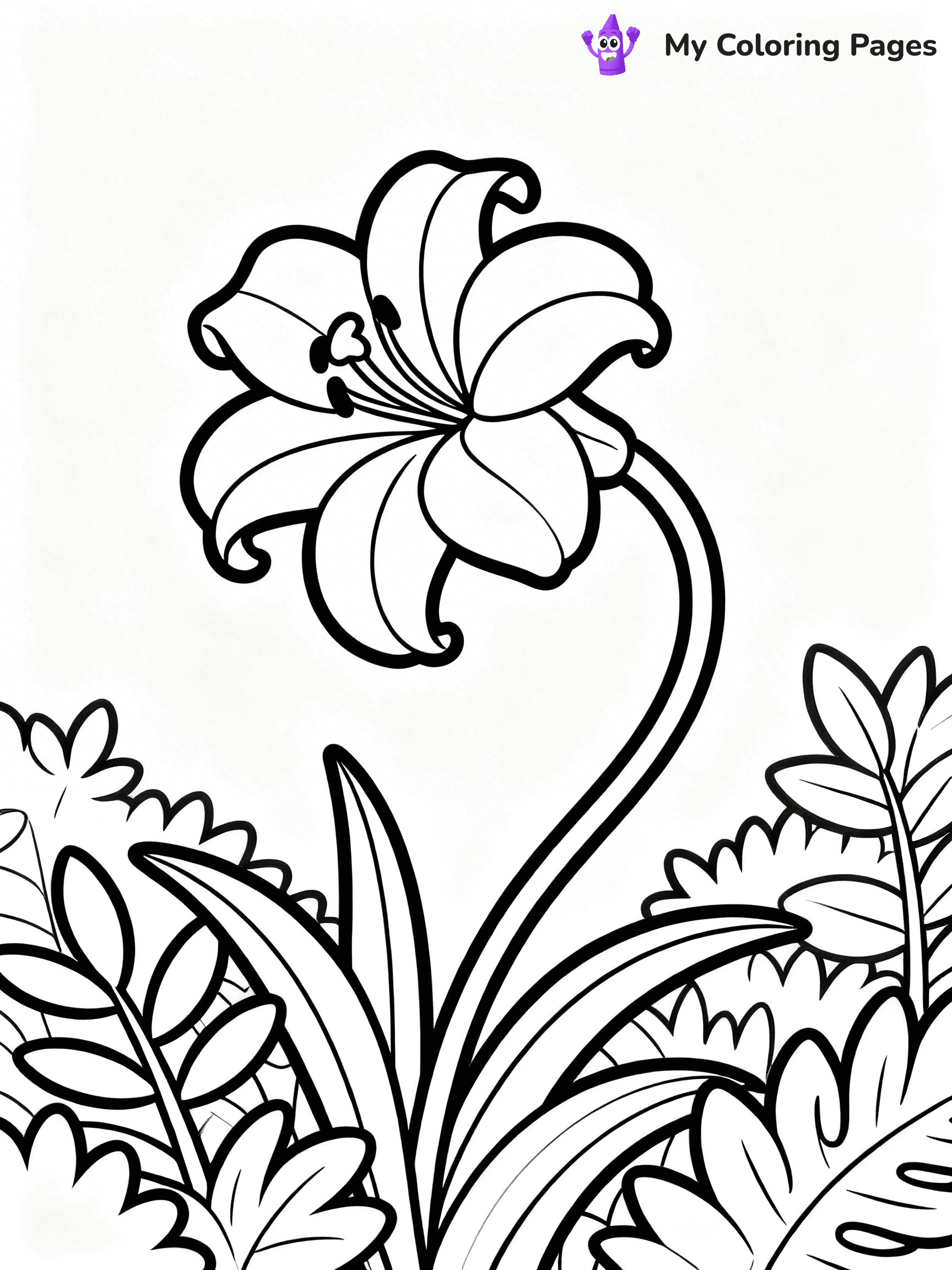 Lilies Coloring Pages - 16