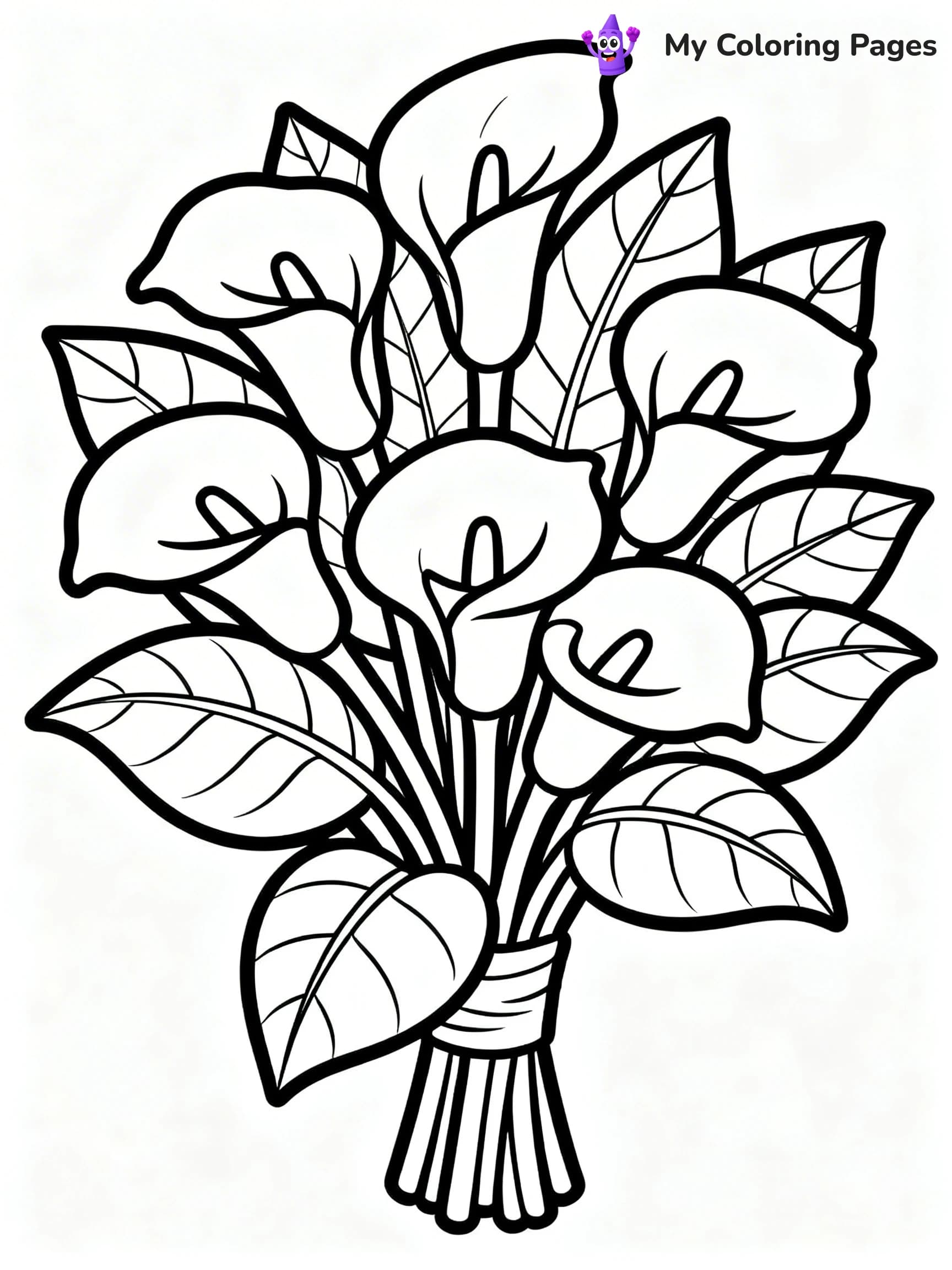 Lilies Coloring Pages - 14