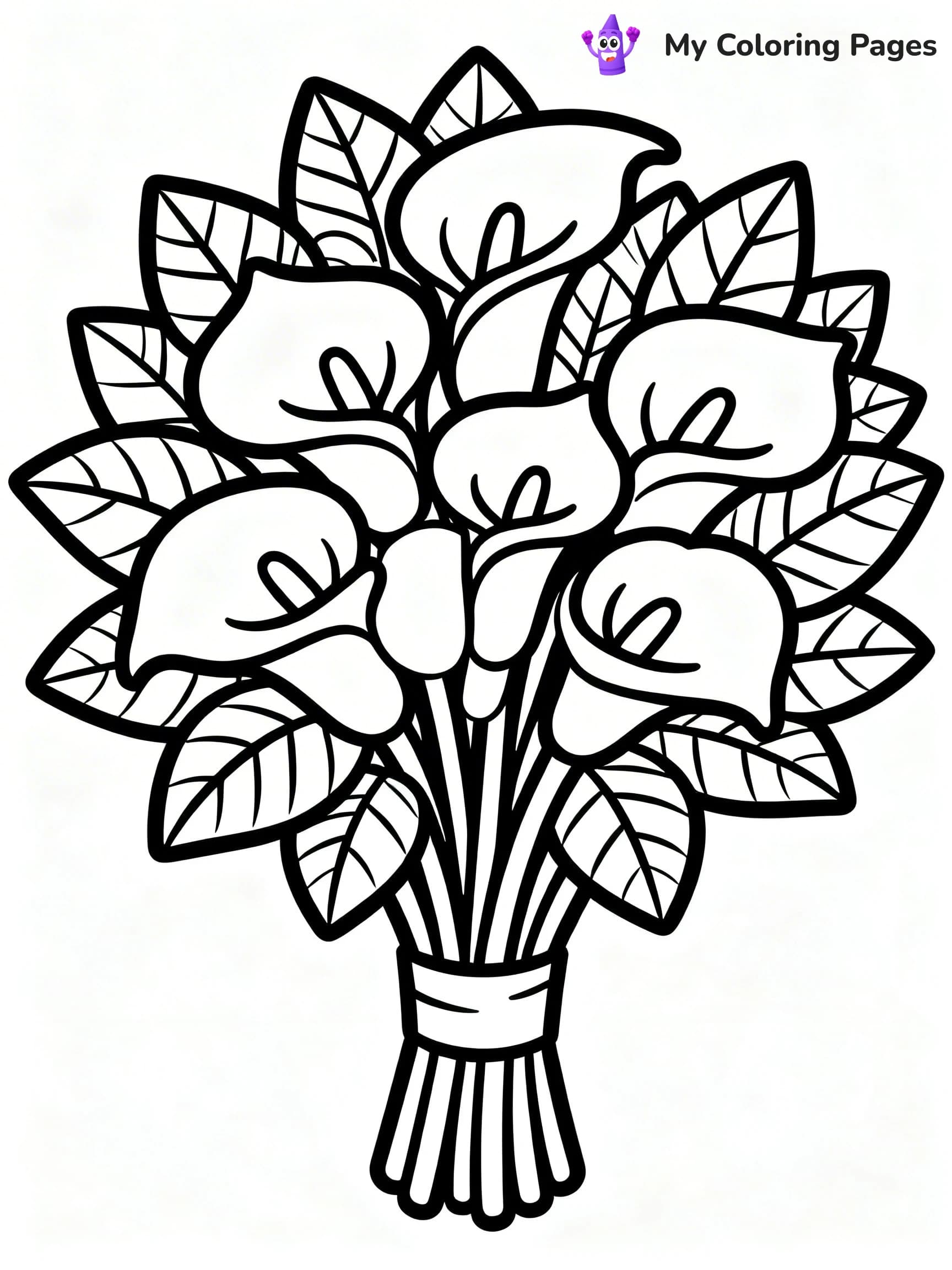 Lilies Coloring Pages - 13